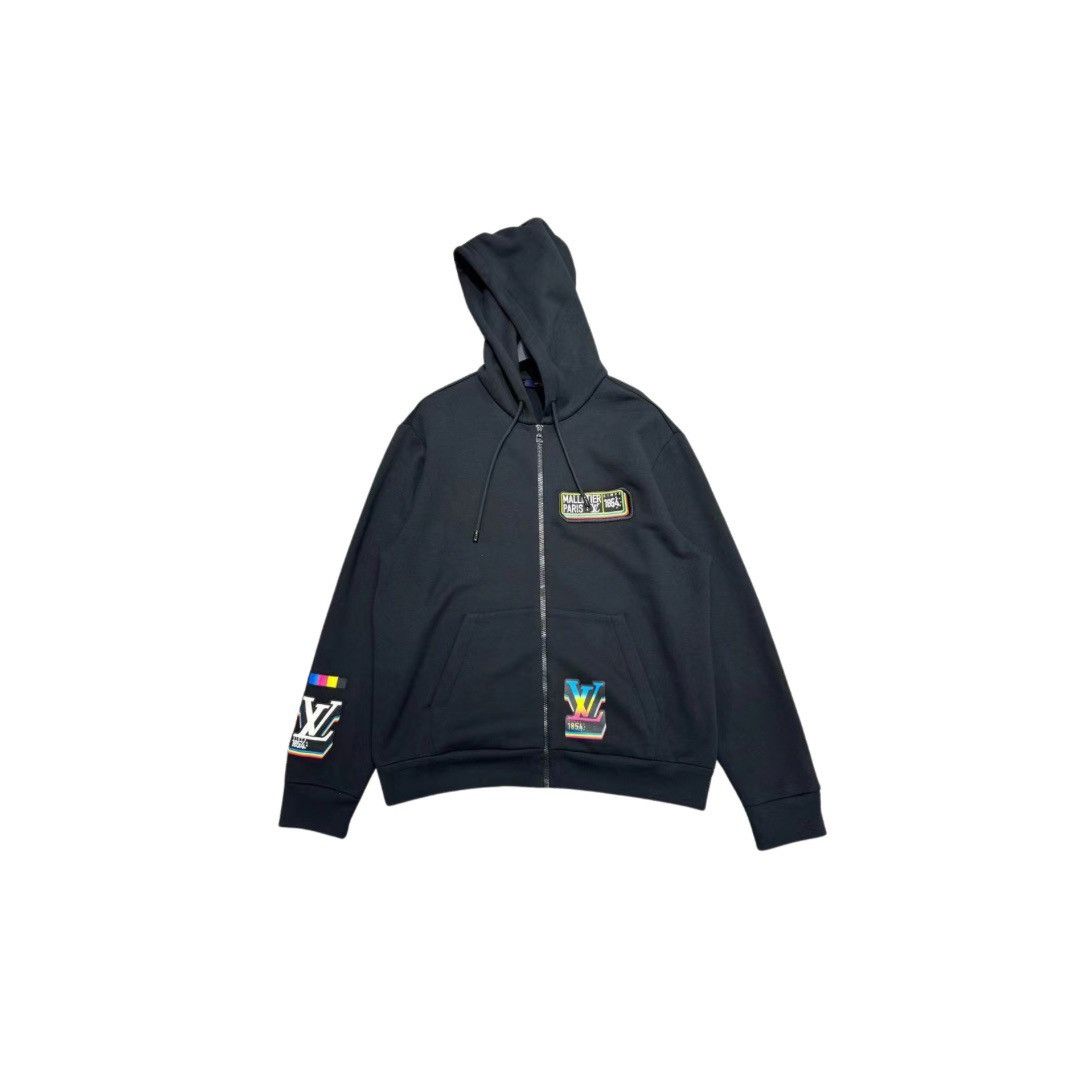 Louis Vuitton LV Jazz Multi Logo Hoodie BLACK. Size S0