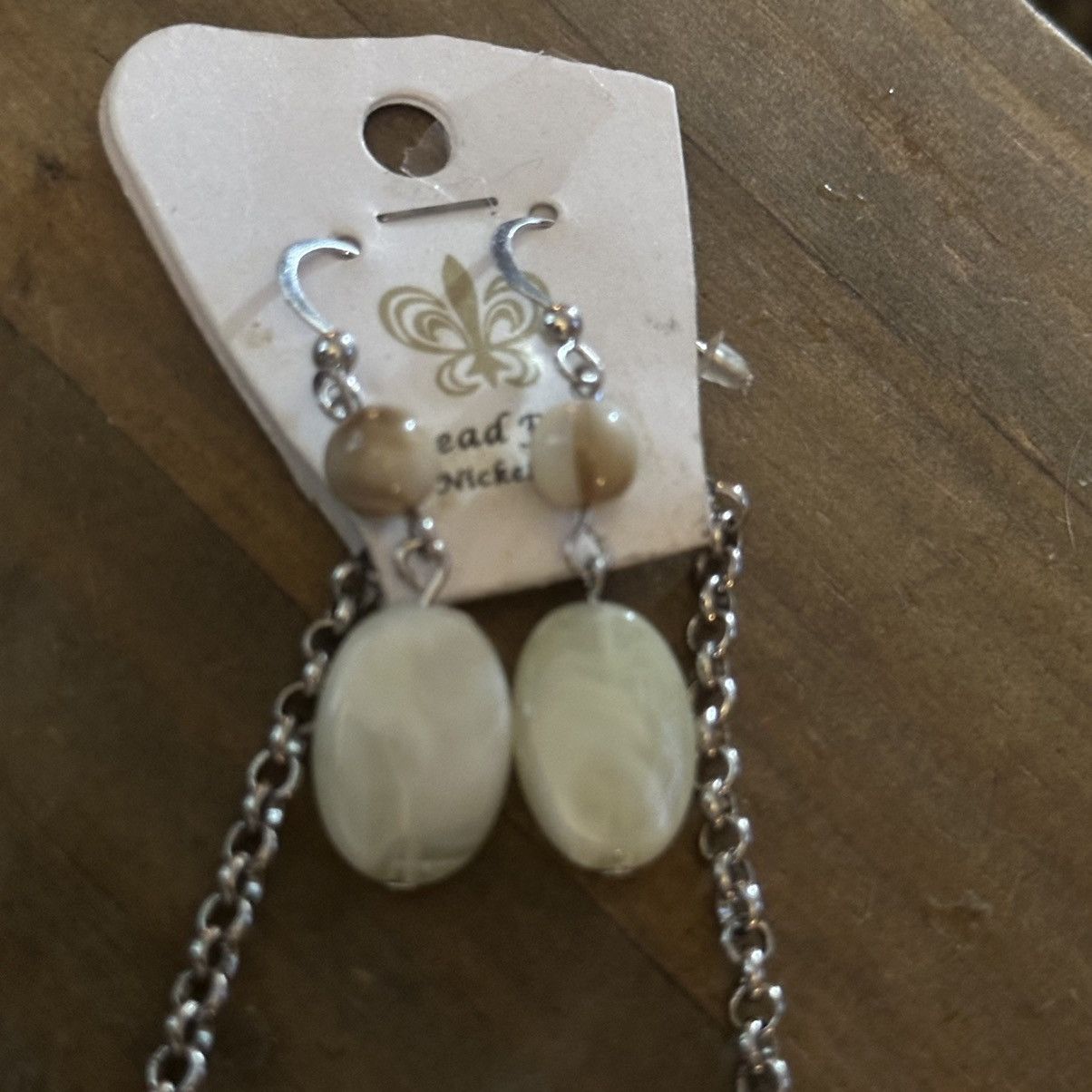 Other Long polished rock chain necklace and earrings set Size ONE SIZE - 4 Thumbnail
