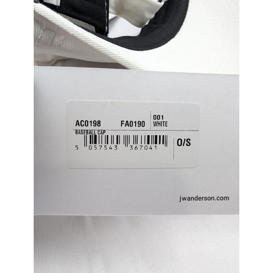 JW Anderson o1rshd1 Size: OS Baseball Cap in White Size ONE SIZE - 18 Thumbnail