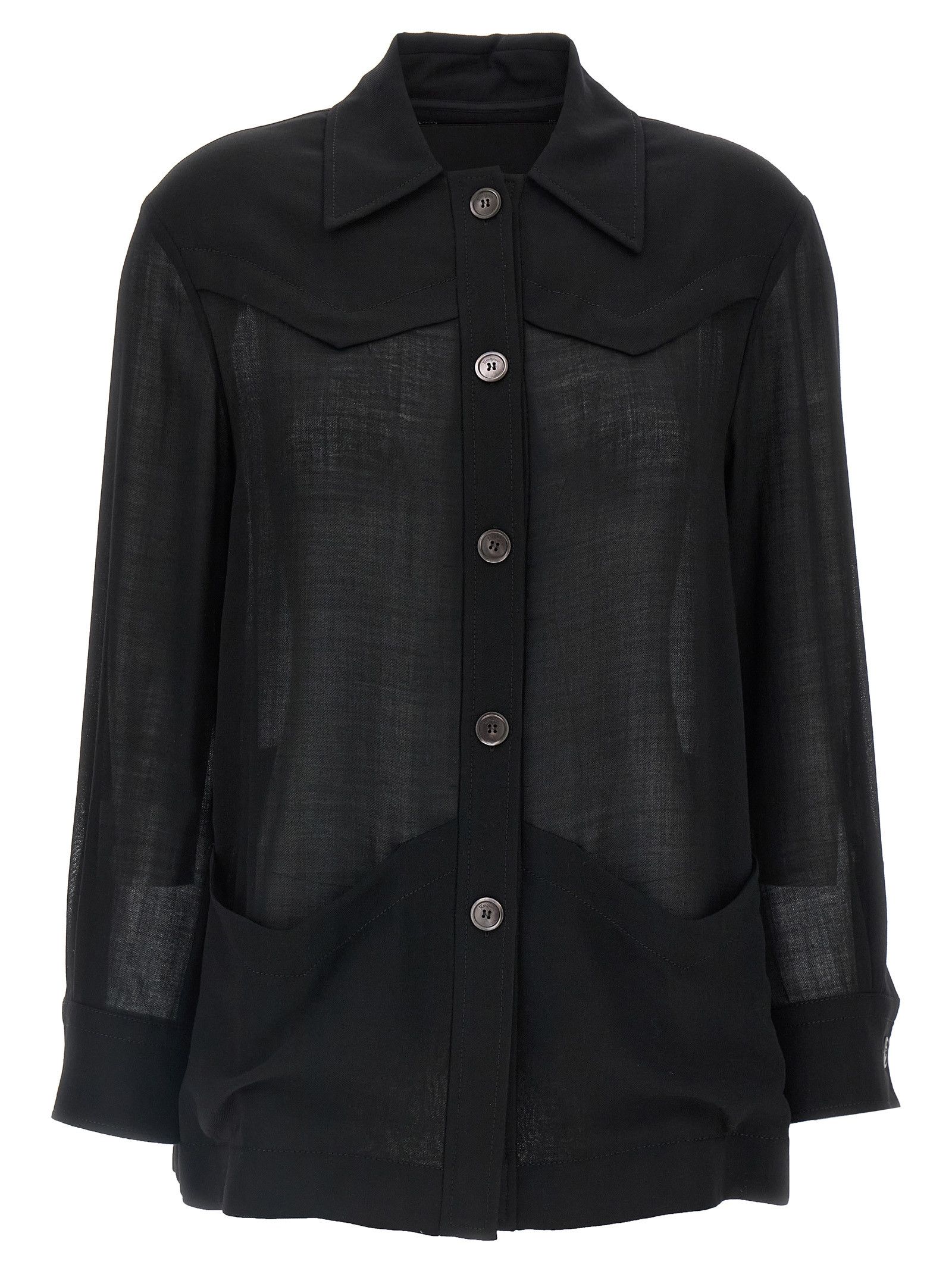 Salvatore Ferragamo Semi-Sheer Wool Jacket Size S / US 4 / IT 40 - 1 Thumbnail