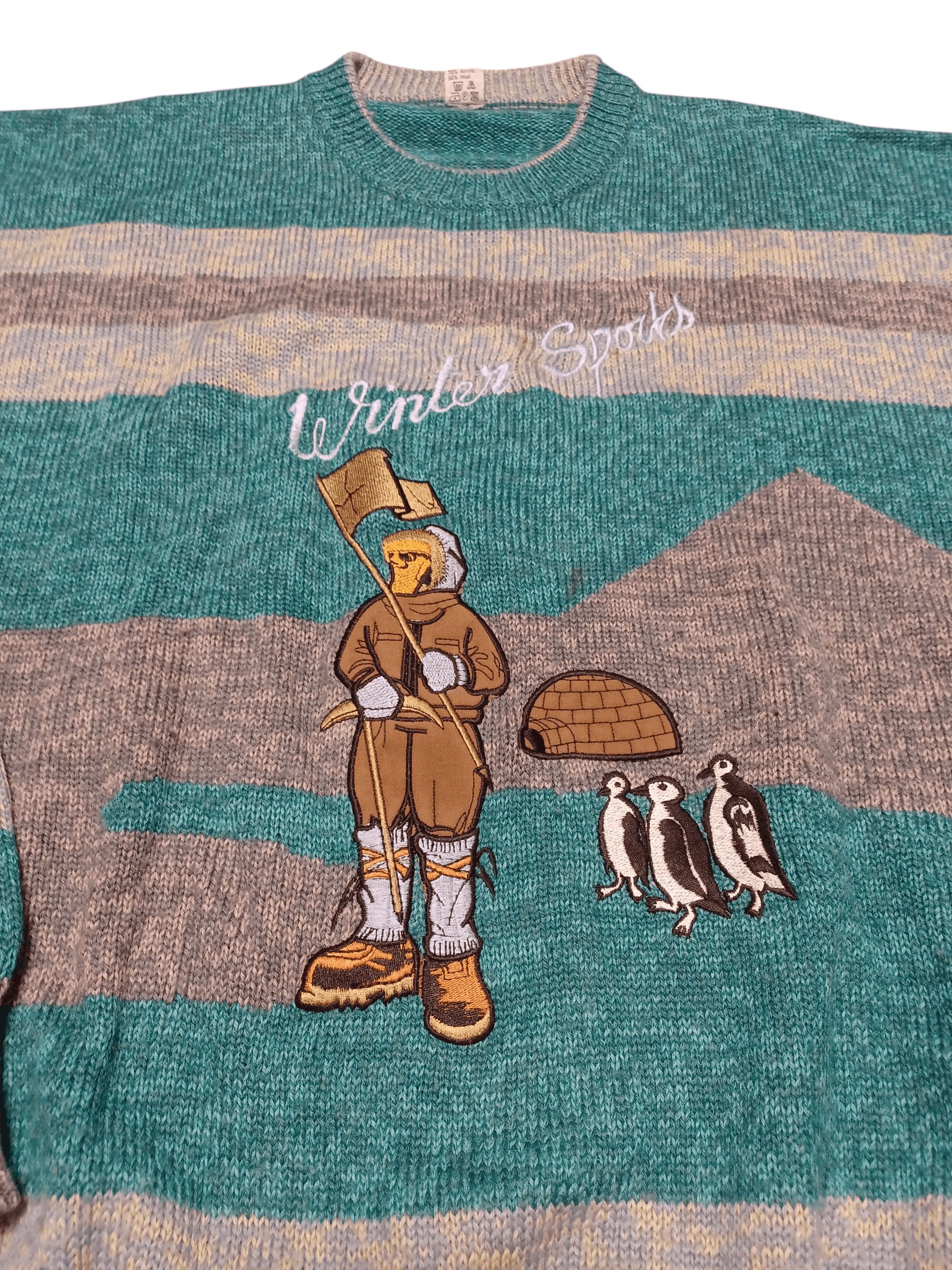 Other VINTAGE 90S WINTER SPORTS BIG LOGO MADE IN SPAIN SWEATER Size US L / EU 52-54 / 3 - 2 Thumbnail