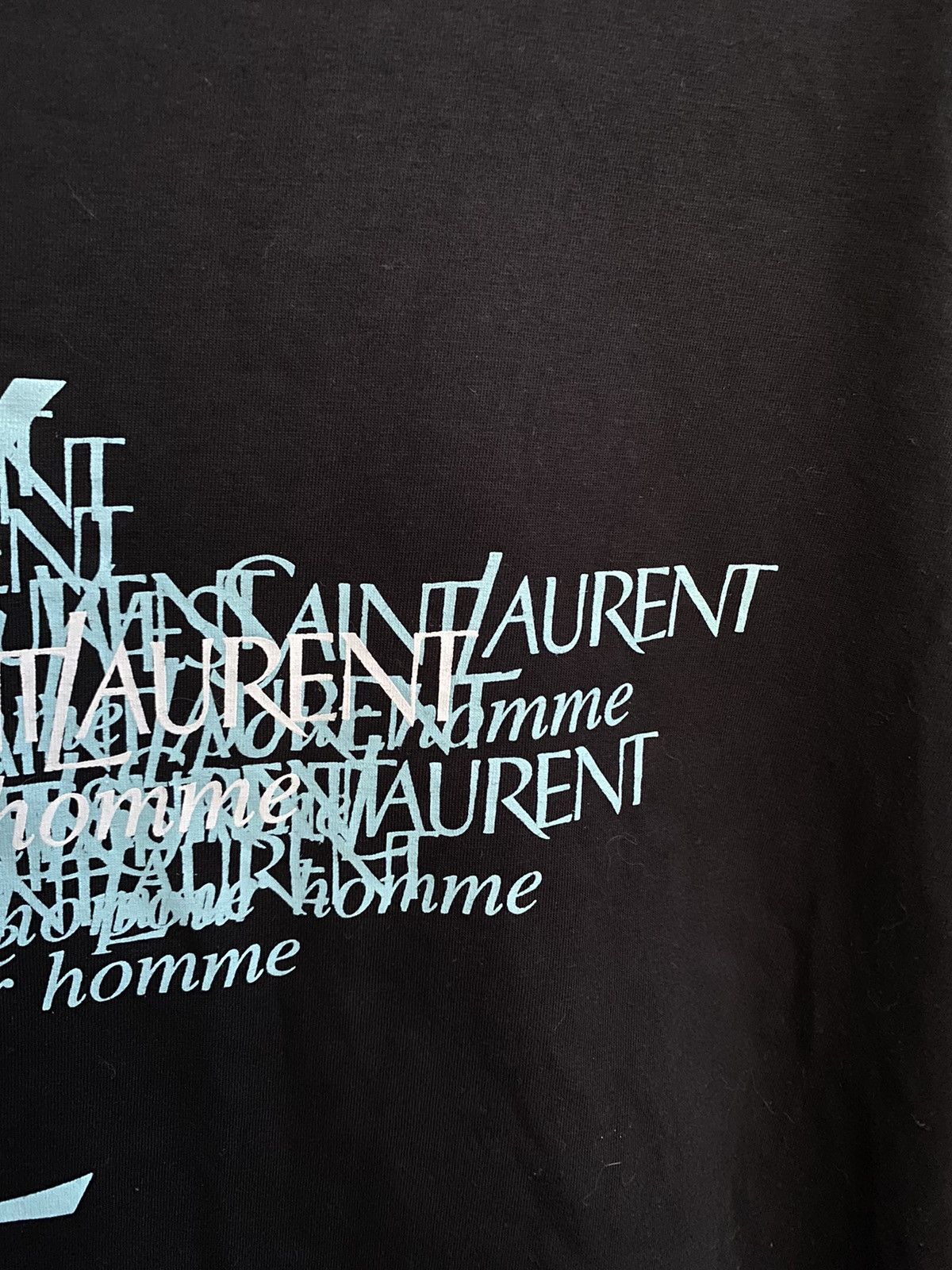 Yves Saint Laurent Black YSL T-shirt Big Logo Size US M / EU 48-50 / 2 - 4 Thumbnail