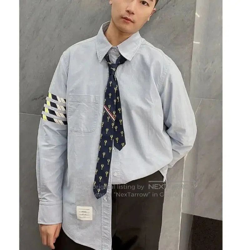 Thom Browne Thom Browne Sky Blue Long Sleeve Shirt . Size US XXL / EU 58 / 5 - 9 Thumbnail