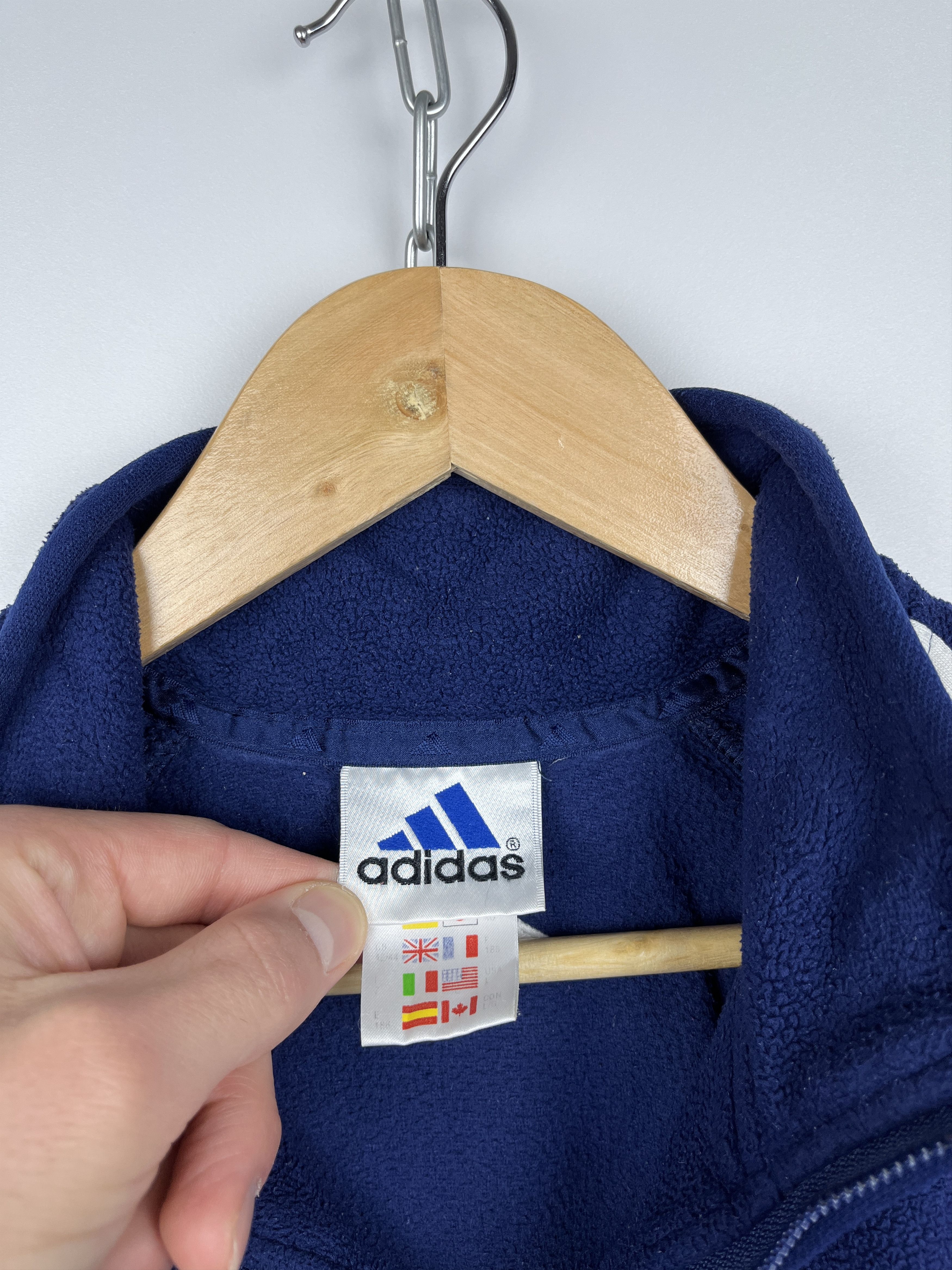 Adidas 00's Adidas Climacool Stripes Vintage Fleece Sweater Size US L / EU 52-54 / 3 - 12 Thumbnail