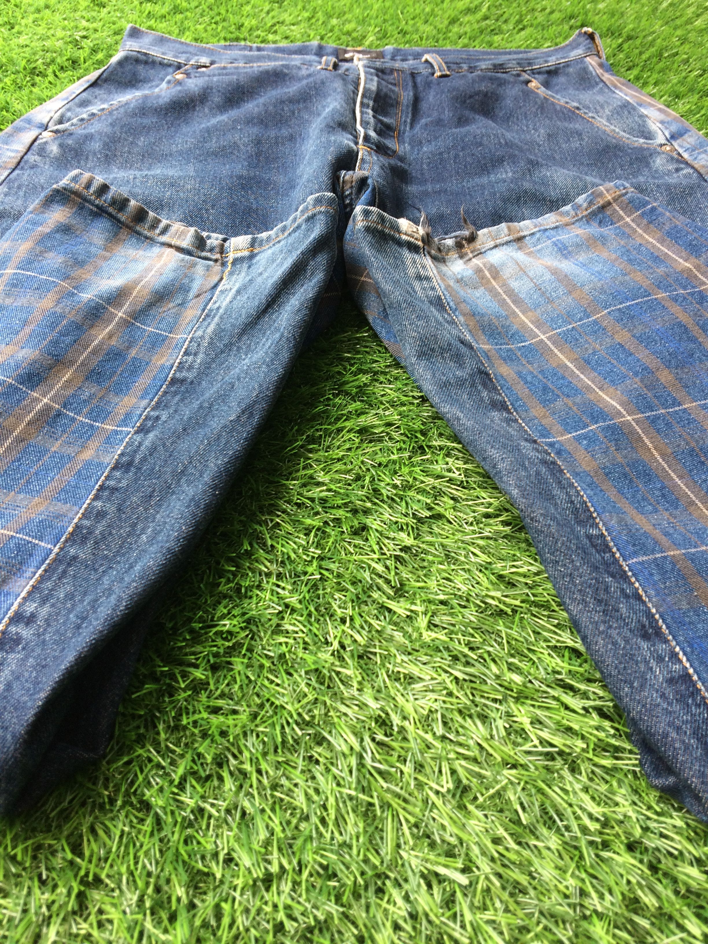 Japanese Brand × Jean Japanese Two Tone Tartan Denim Jeans D-714 Size US 31 - 5 Thumbnail
