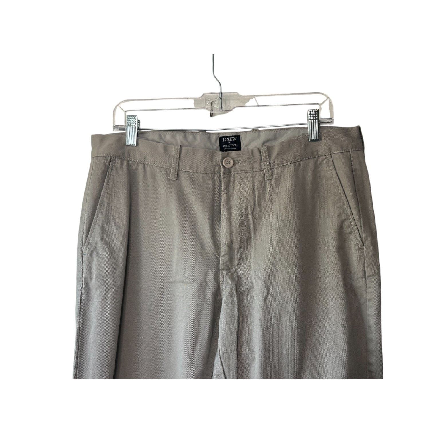 J.Crew J. Crew The Sutton Gray Flat Front Pants Men's 33x32 Size US 33 - 4 Thumbnail
