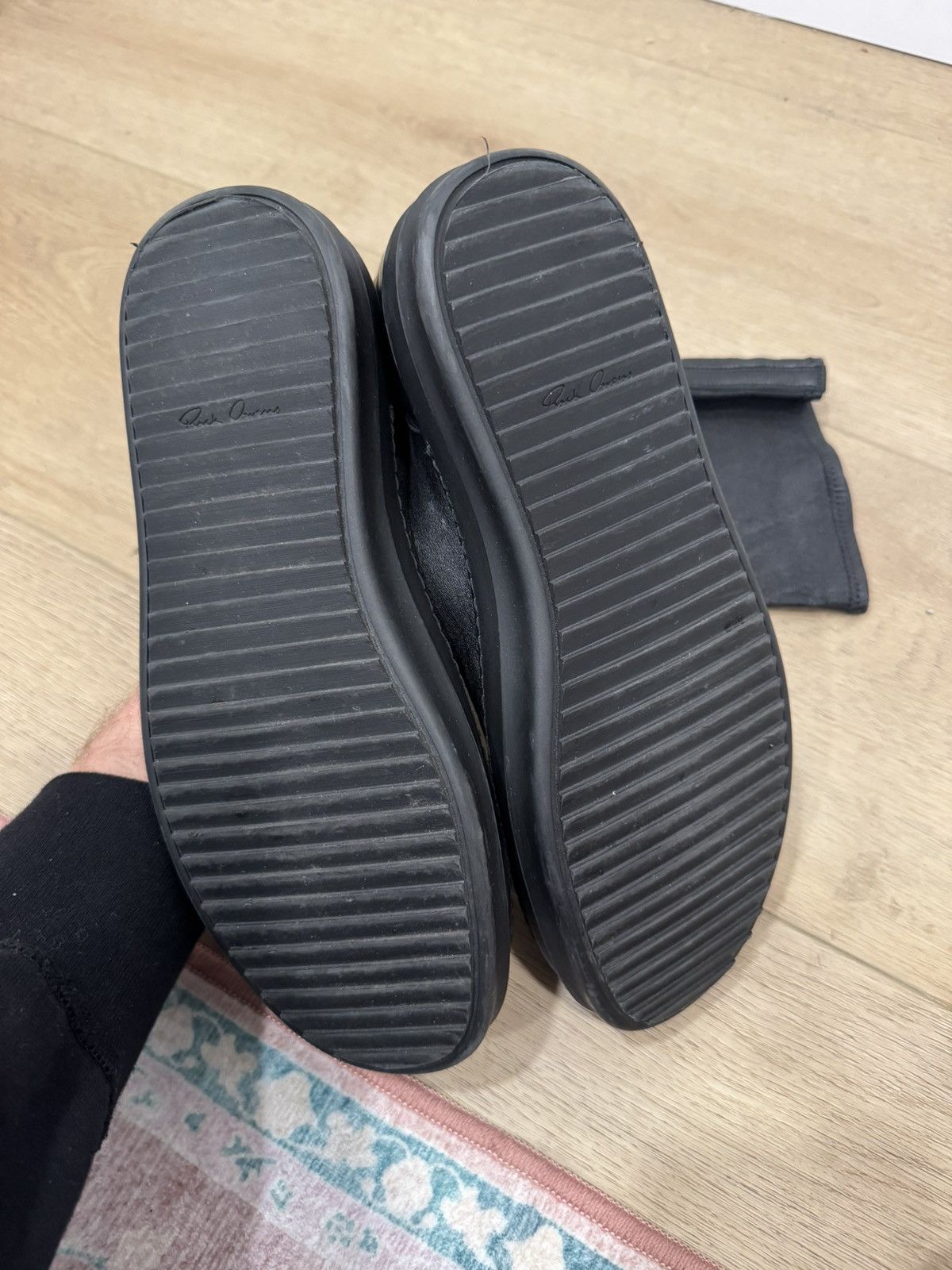 Rick Owens Mainline leather sock ramones Size US 7 / EU 40 - 6 Thumbnail