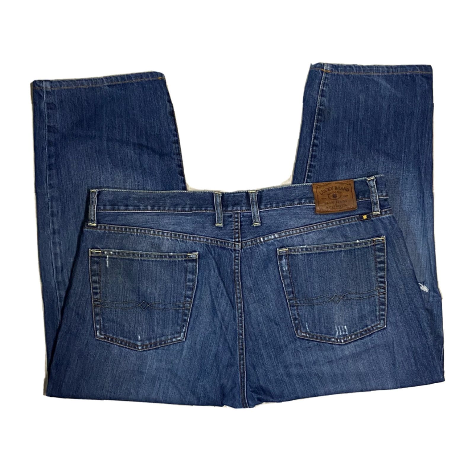 Lucky Brand Lucky Brand Mens 329 Classic Straight Leg Jeans Medium Wash Size 40x25 Size US 40 / EU 56 - 3 Thumbnail