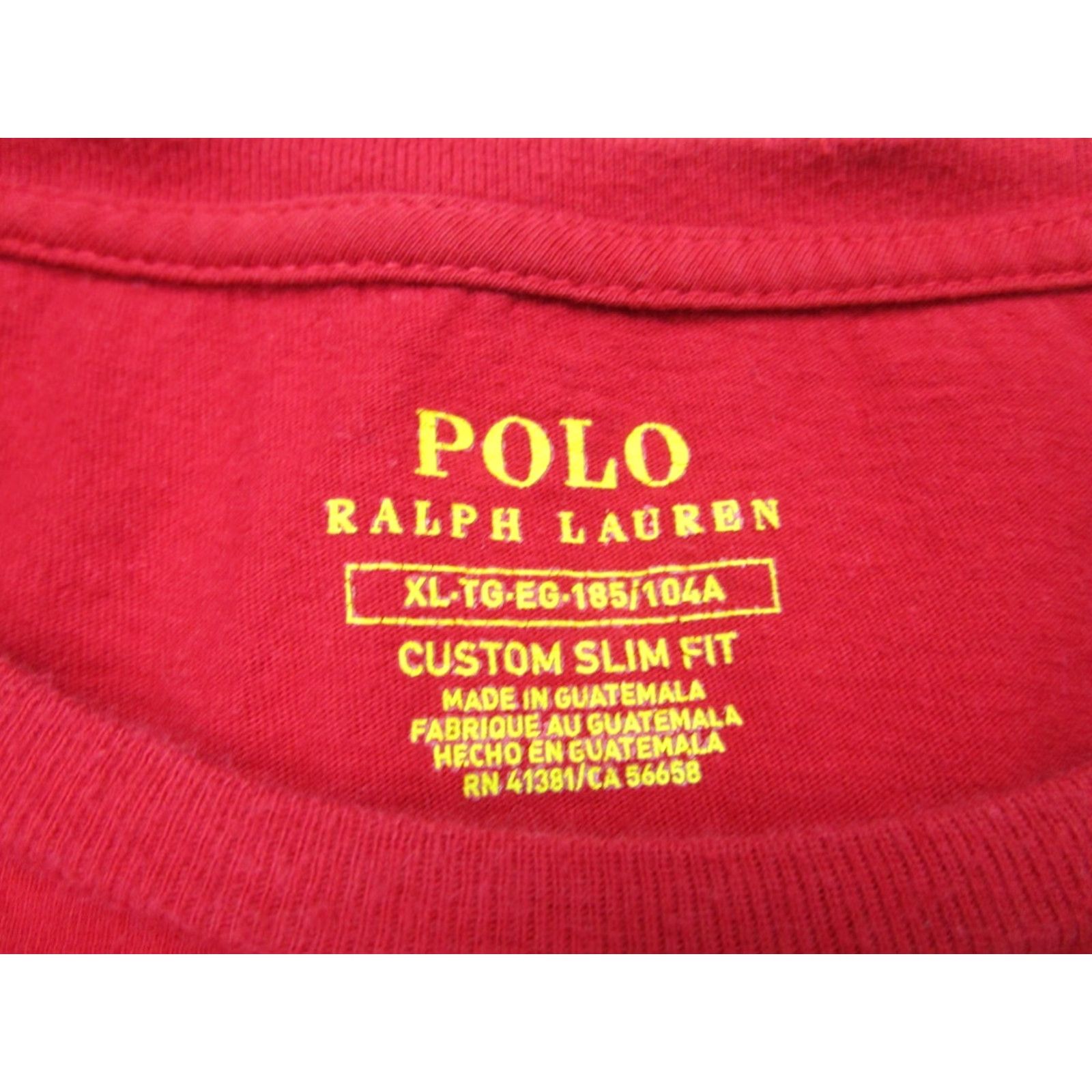 Polo Ralph Lauren Polo Ralph Lauren Slim Fit Short Sleeve Crew Neck Mens XL Red Jersey T-Shirt Size US XL / EU 56 / 4 - 5 Thumbnail