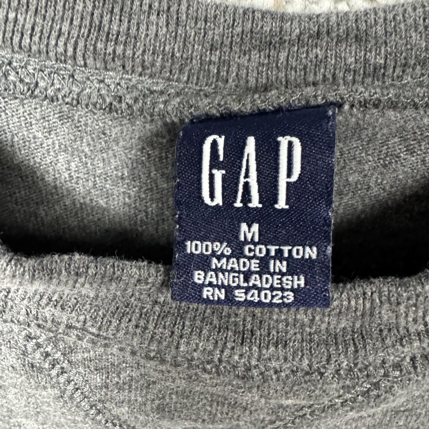 Gap VINTAGE Gap Sweatshirt Mens M Grunge 100% Cotton Indigo Sleaze Jesse Pinkman Gray Crew Neck Pullover All Seasons 2000s Size US M / EU 48-50 / 2 - 5 Thumbnail