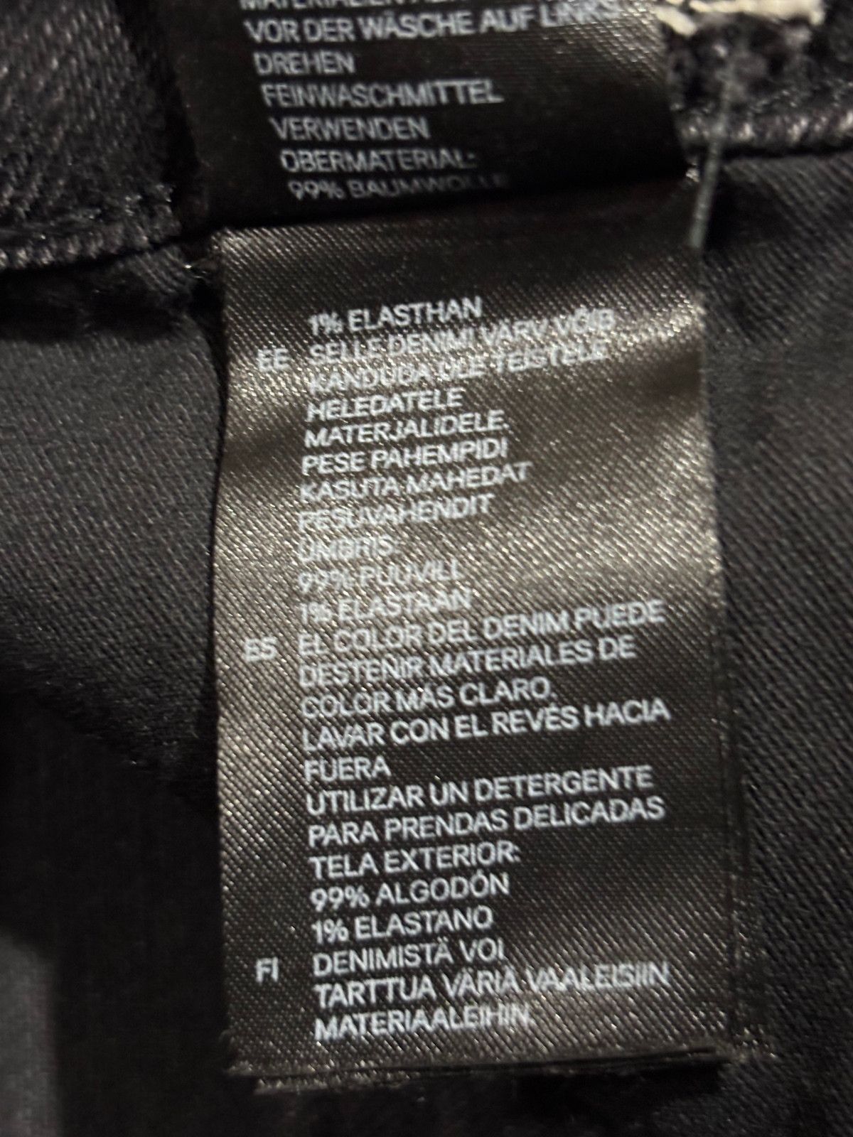 Balmain x H&M Black Waxed Biker Denim