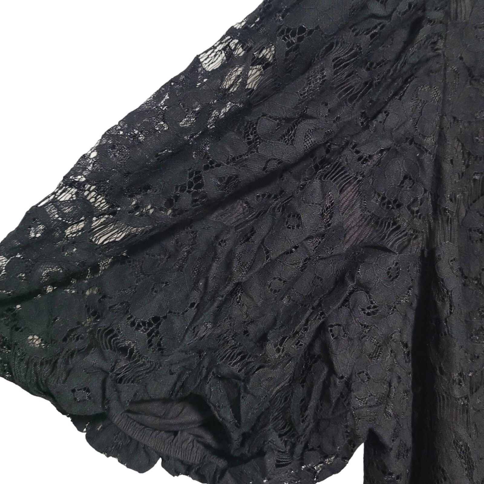 Designer NWT City Chic Black Nora Lace Mini Dress Pockets Large 20 Size L / US 10 / IT 46 - 5 Thumbnail