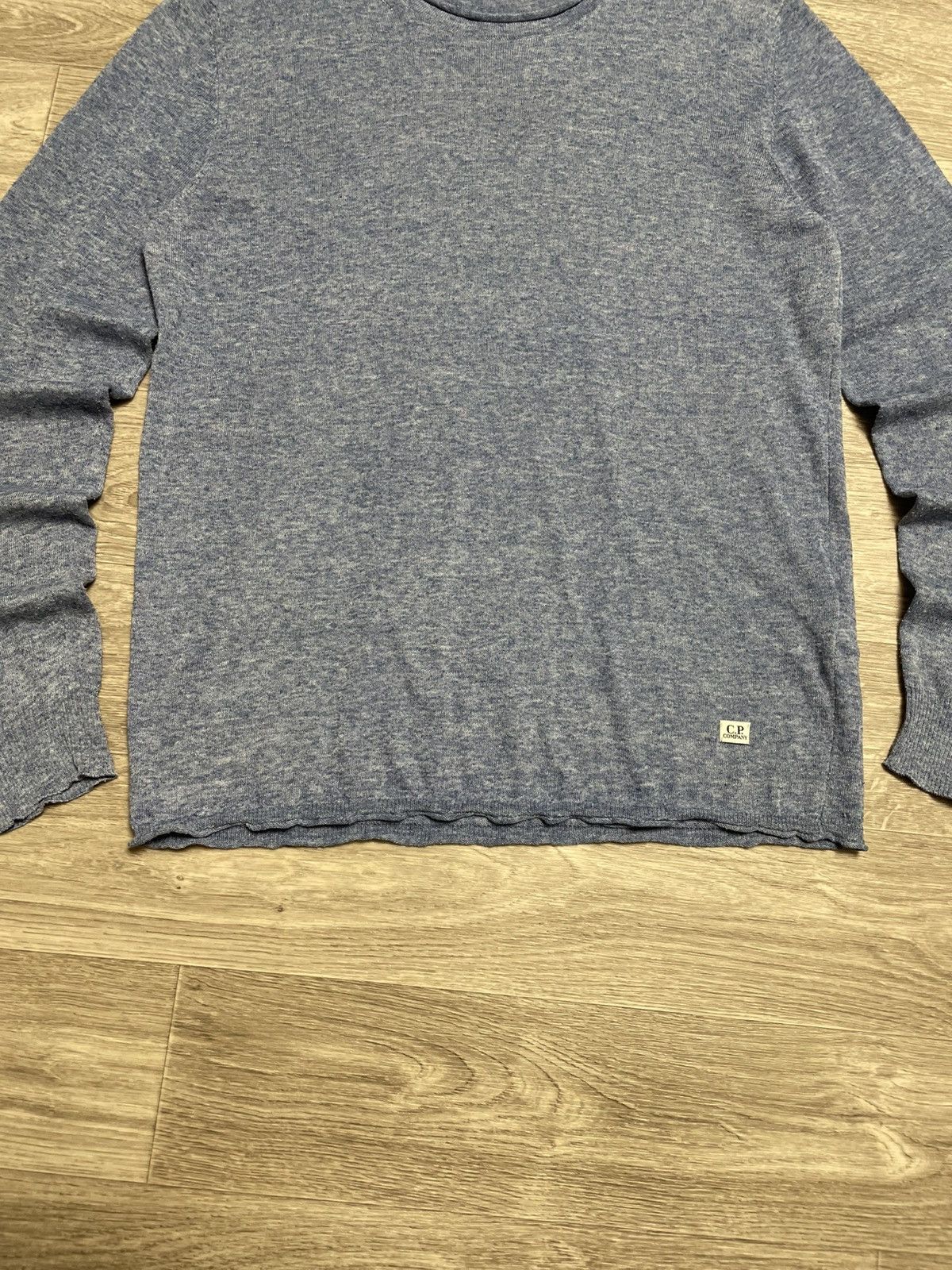 C.P. Company C.P. Company Linen Blend Long Sleeve Sweater Blue Size US L / EU 52-54 / 3 - 3 Thumbnail