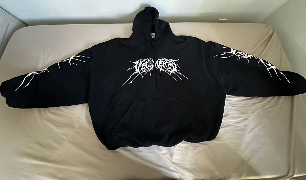 Vetements Death Metal Cropped Boxy Hoodie Size M