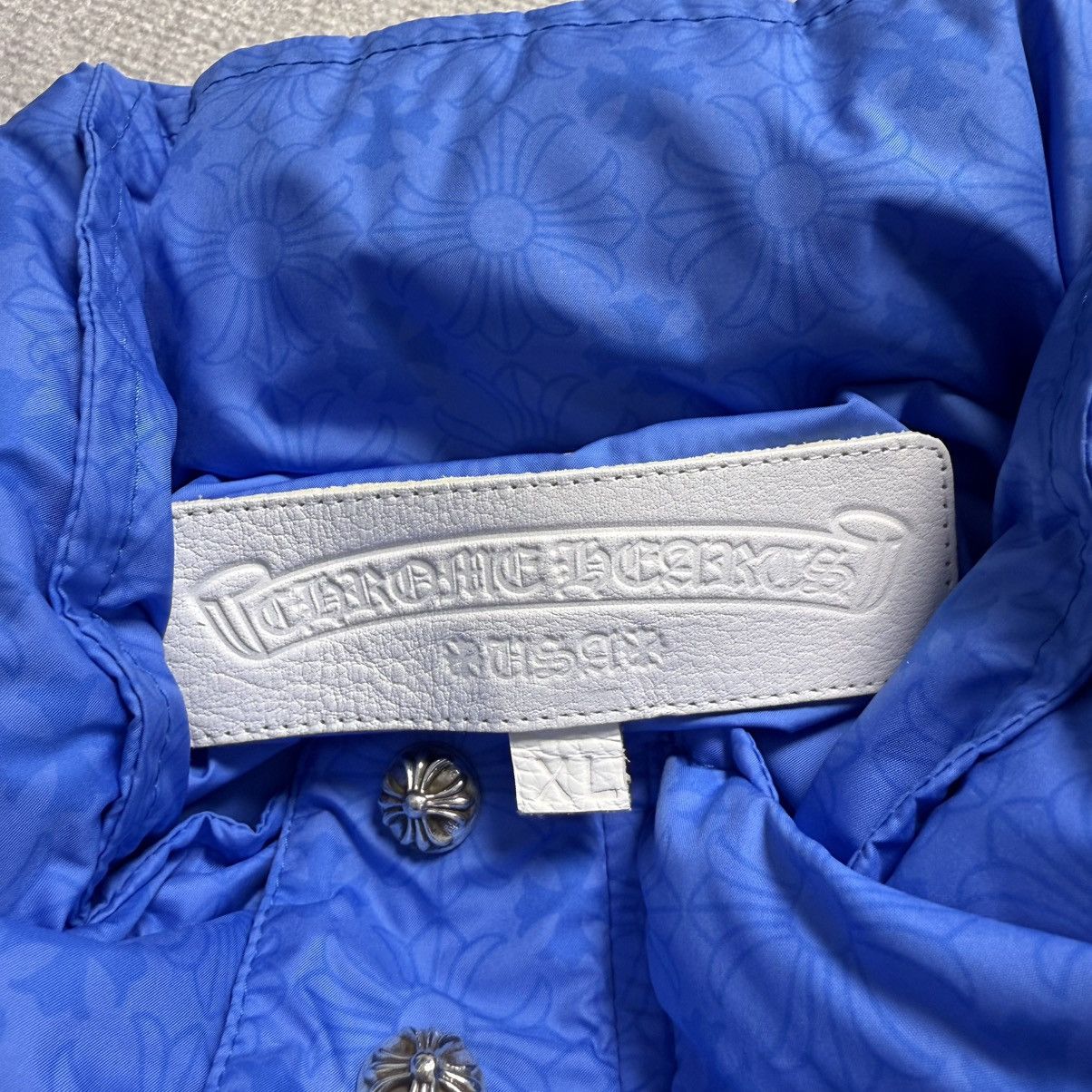 Chrome Hearts Chrome Hearts Blue Puffer Jacket Size US XL / EU 56 / 4 - 10 Thumbnail