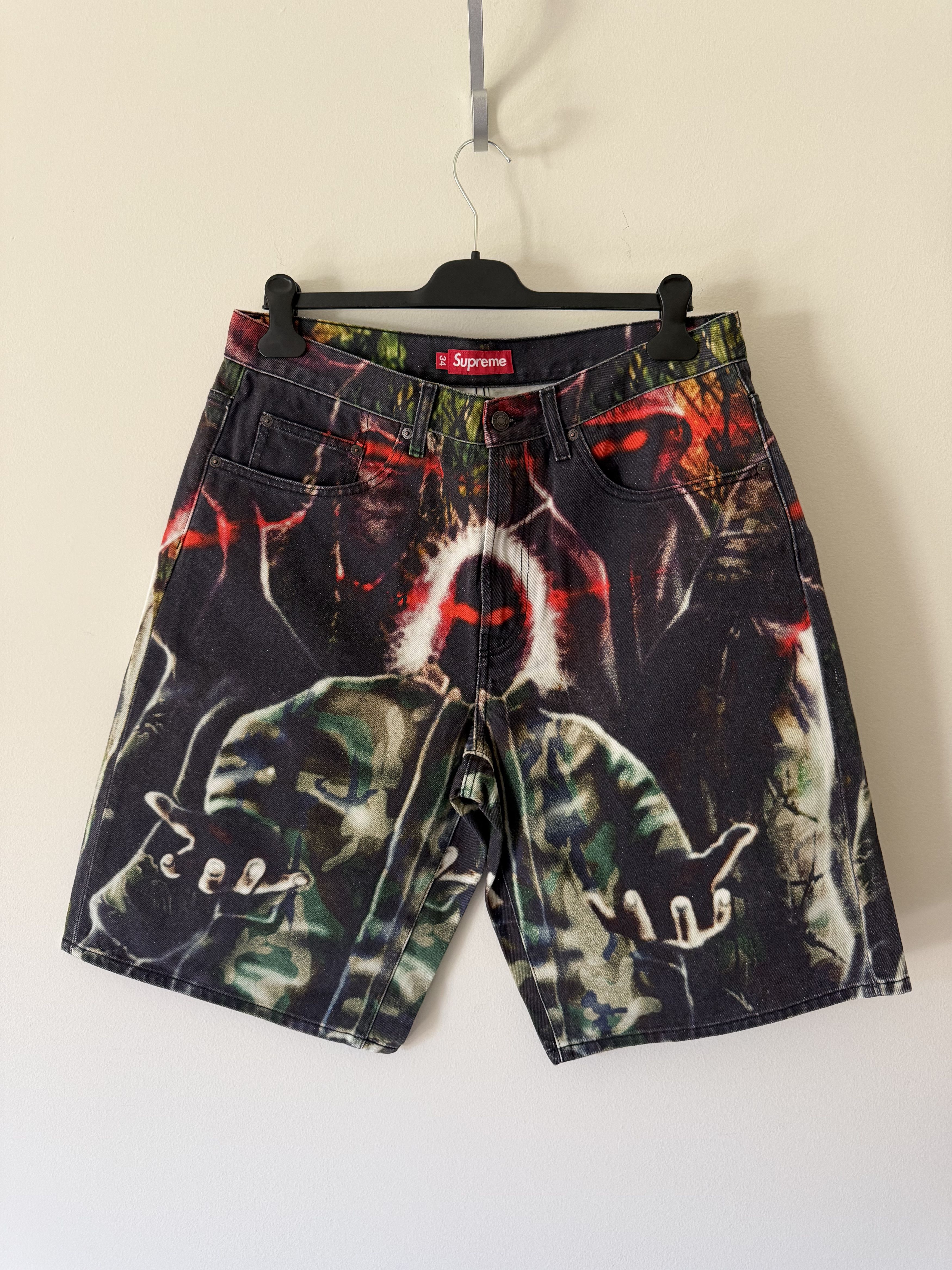 Supreme Supreme Shadows Baggy Denim Shorts Art Dealer 36 SS26