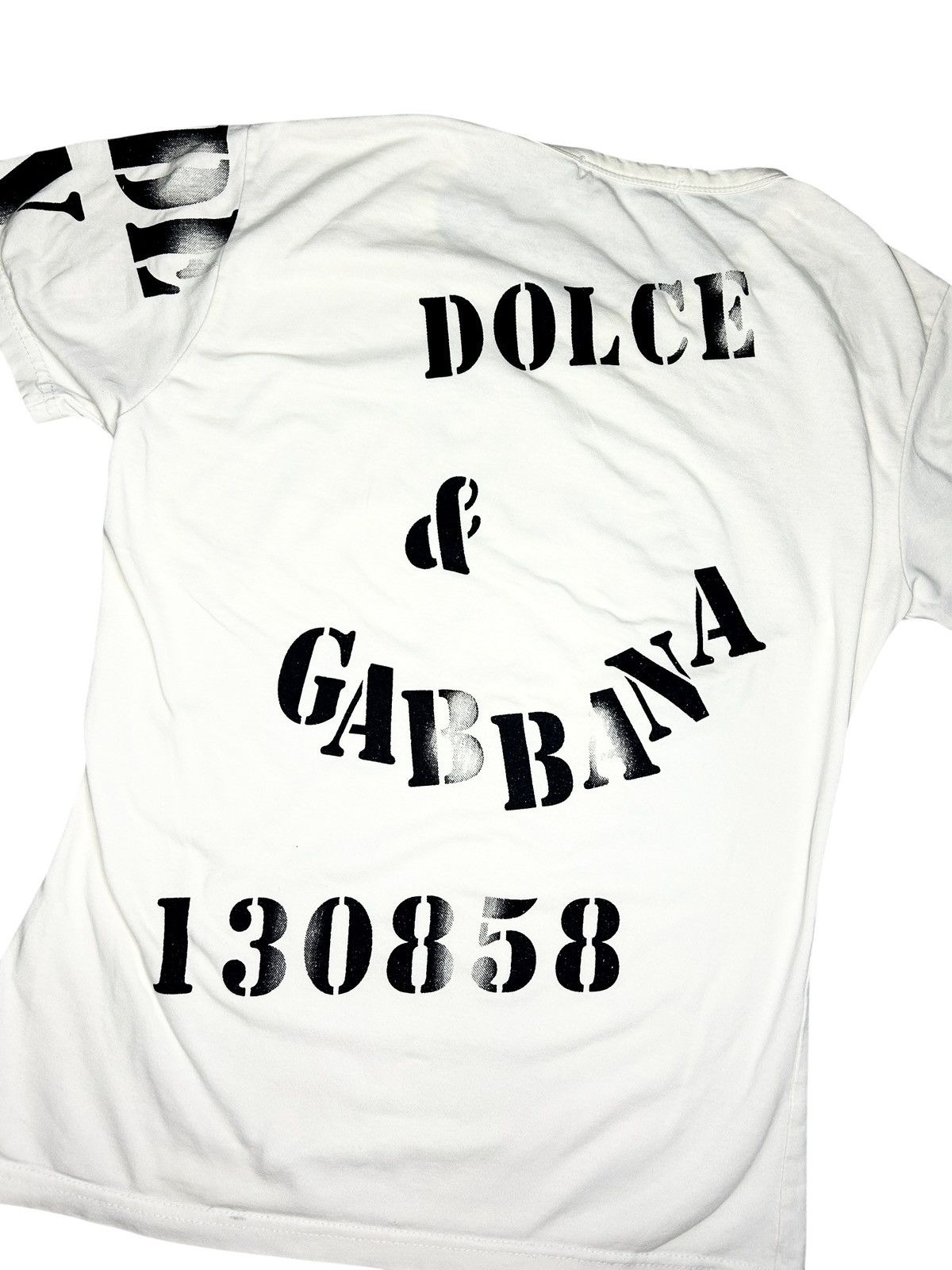 Dolce & Gabbana 00s Stencil T-Shirt Size M / US 6-8 / IT 42-44 - 5 Thumbnail