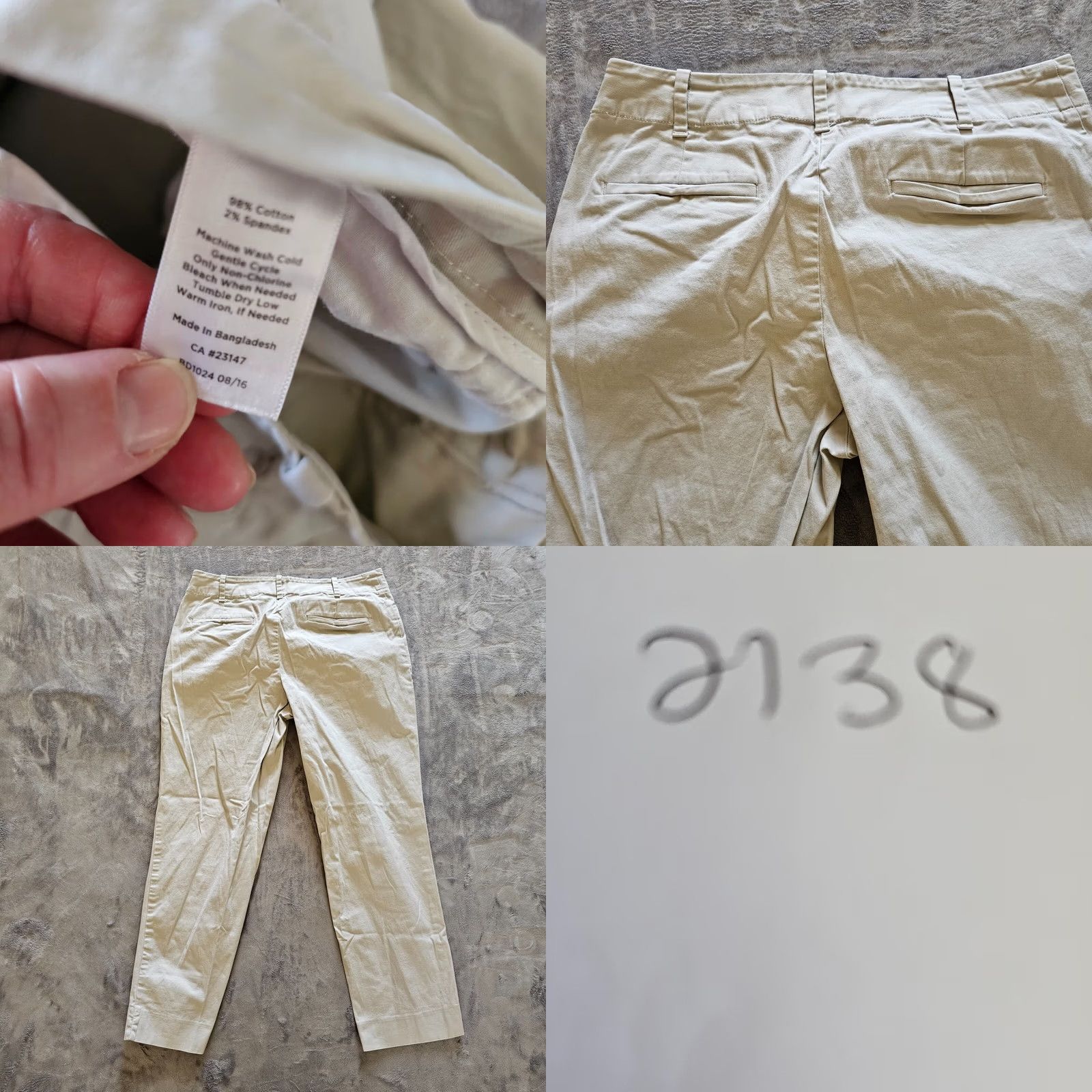 Talbots Talbots Pants Womens 6 Beige Khaki Straight Leg Mid Rise Classic Neutral Pants Menstrual? No, ignore. Size 28" / US 6 / IT 42 - 8 Thumbnail