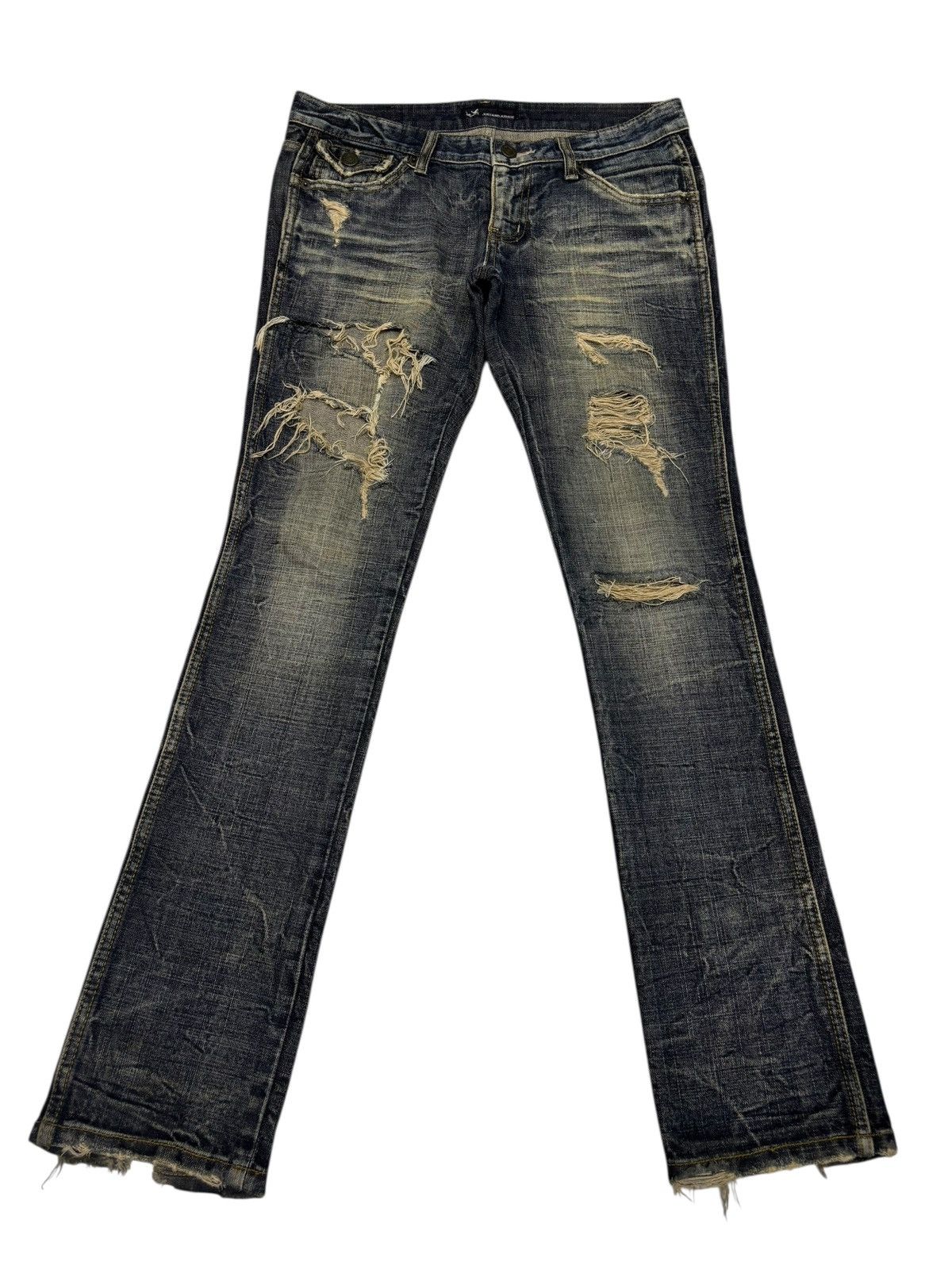 If Six Was Nine 🔥MARAXIA PUNK DISTRESS RUSTY JEANS SKINNY BOOTCUT DENIM Size 31" - 1 Thumbnail