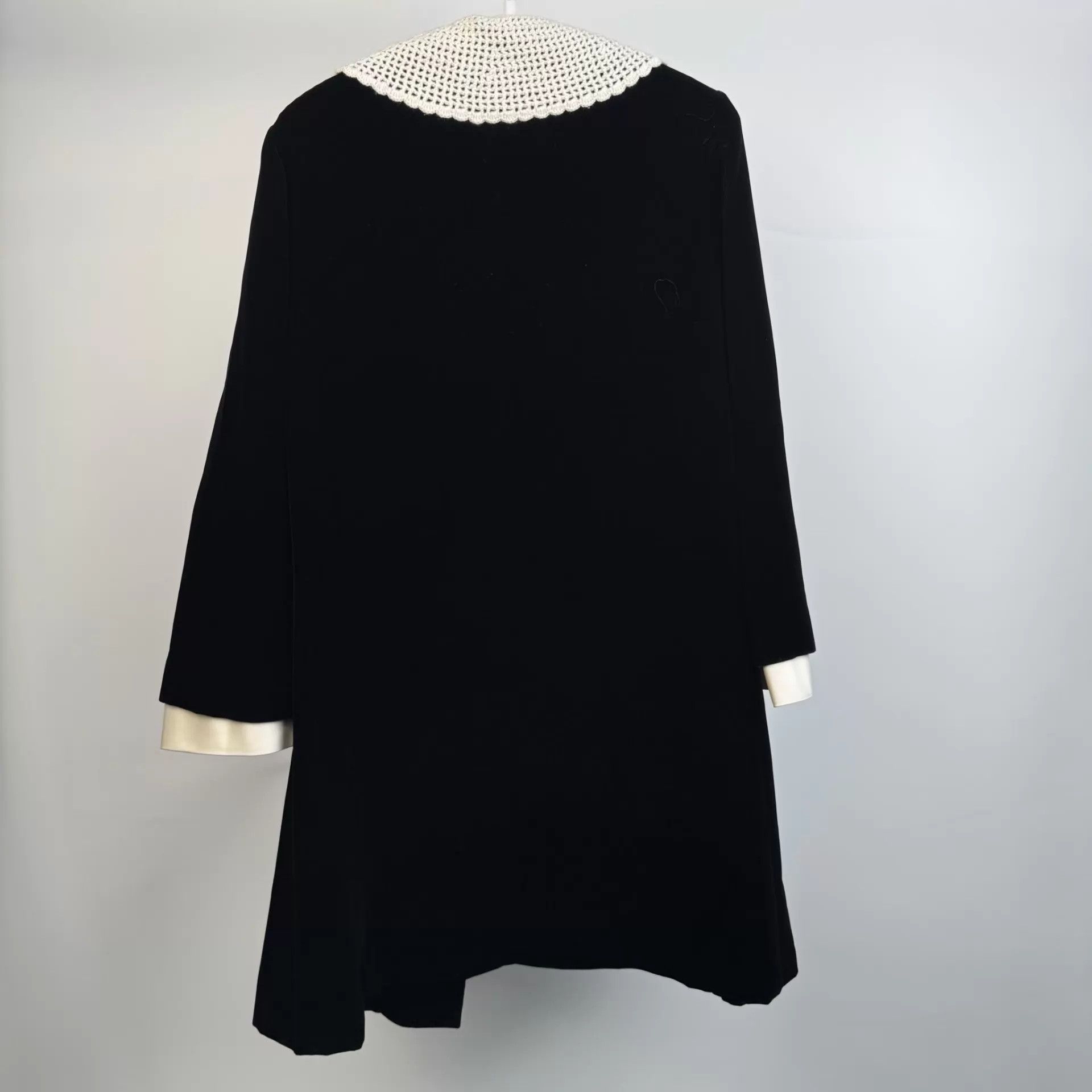 Miu Miu MIU MIU Women's Long Velvet Black Coat 40 Size S / US 4 / IT 40 - 2 Thumbnail