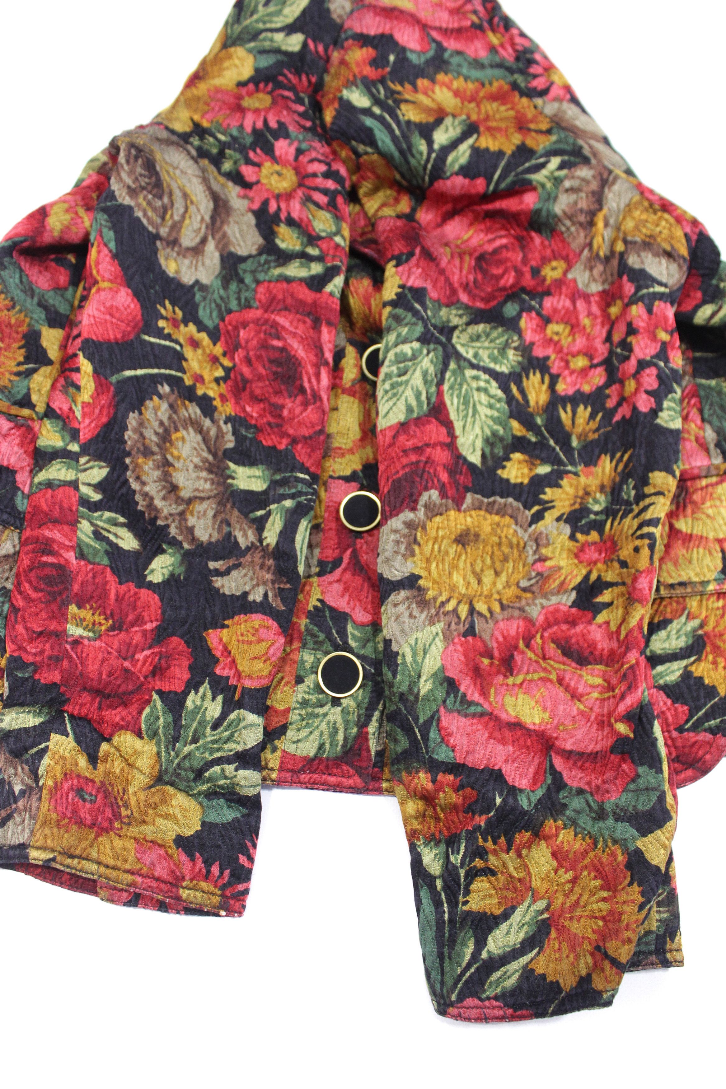 Valentino 90S Floral Pattern Blazer Vintage Size M / US 6-8 / IT 42-44 - 5 Thumbnail