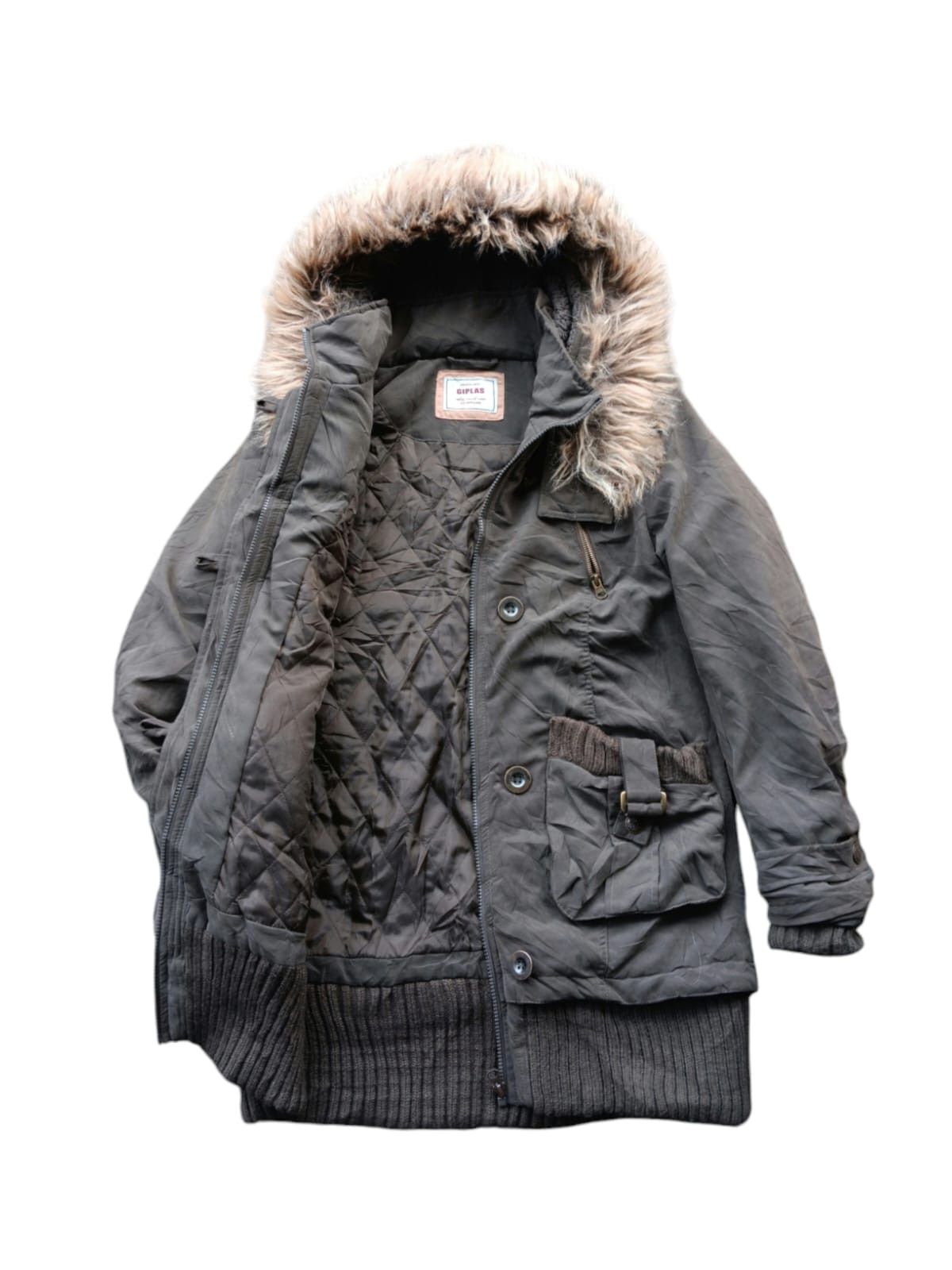 Japanese Brand fur hoodie Lgb style parka jacket by giplas Size US M / EU 48-50 / 2 - 4 Thumbnail
