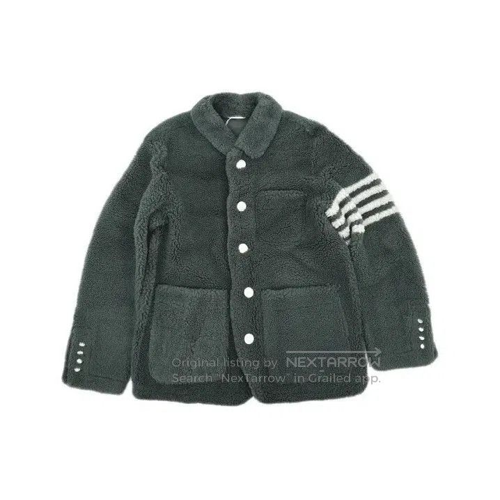 Thom Browne Thom Browne Green Shearling Long Sleeve Jacket. Size US M / EU 48-50 / 2 - 2 Thumbnail
