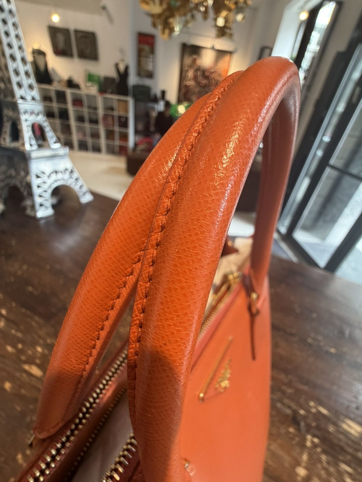 Prada Prada Galleria Saffiano Leather Tote – Papaya ✨ Size ONE SIZE - 5 Thumbnail
