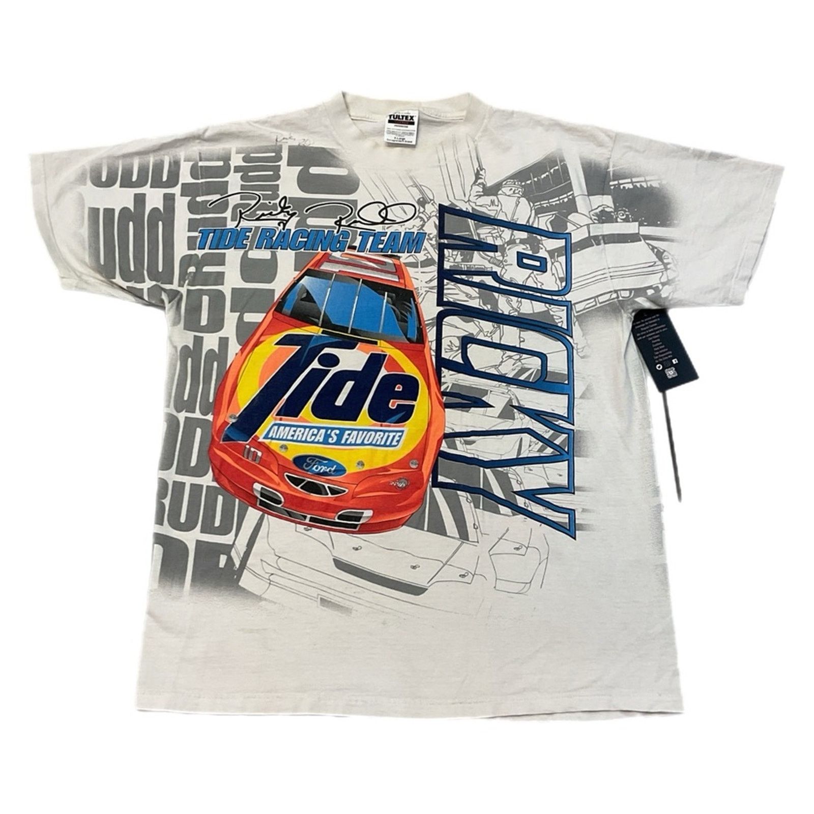 Tultex Vintage Tultex 90s NASCAR Full Print Graphic T-Shirt Size US XL / EU 56 / 4 - 1 Thumbnail