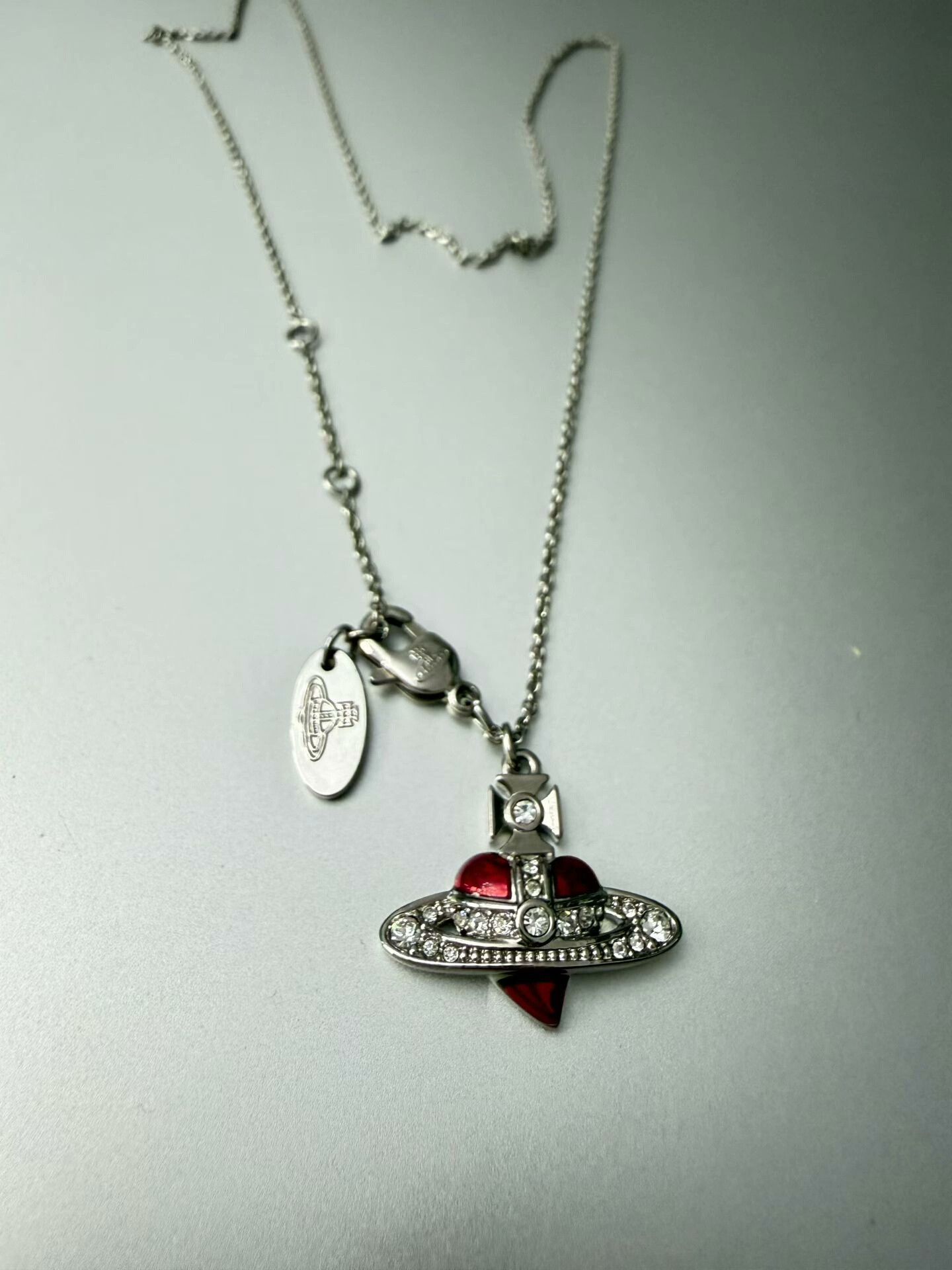 Vivienne Westwood Vivienne Westwood Saturn Heart Necklace Size ONE SIZE - 1 Thumbnail