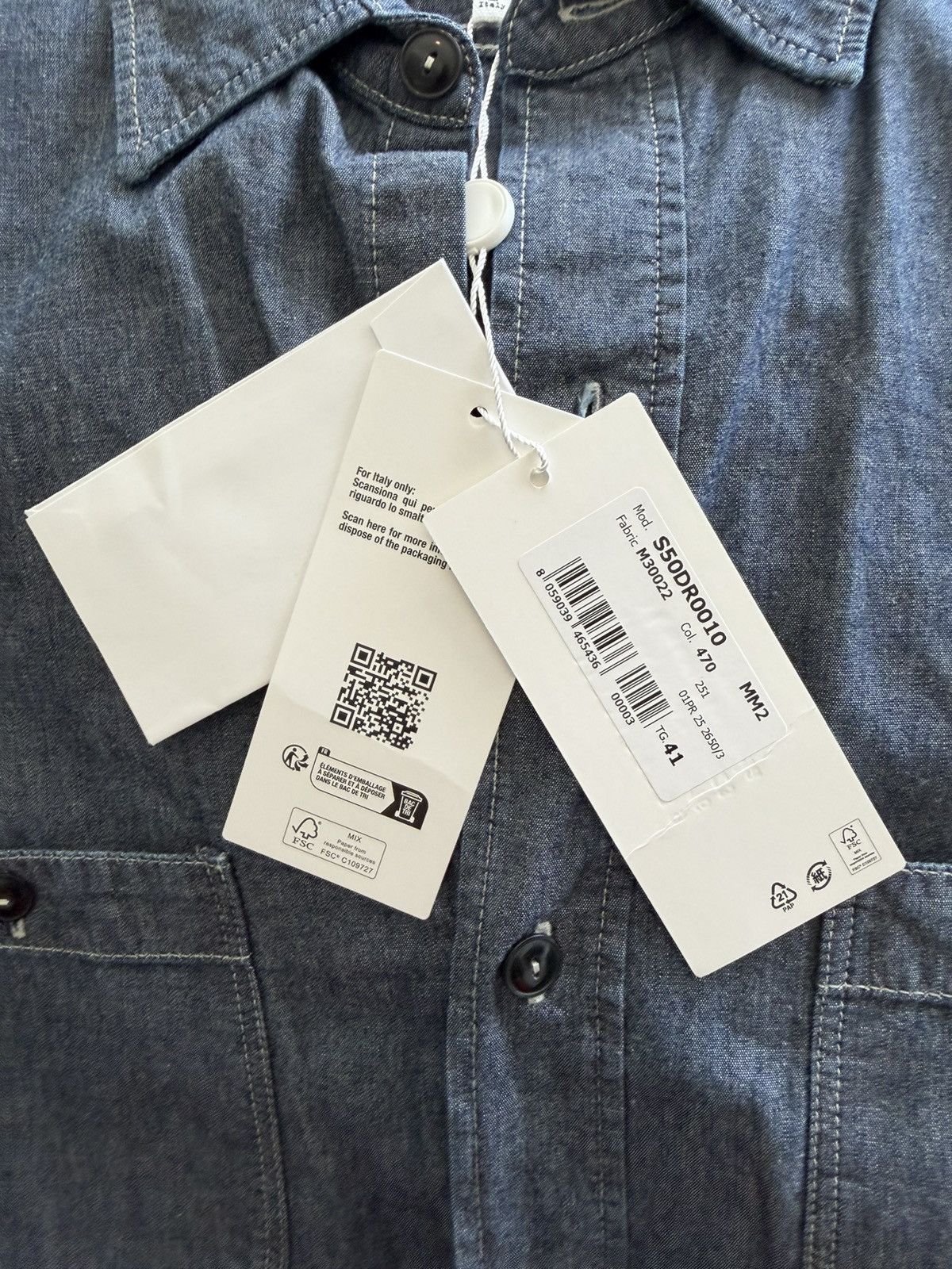 Maison Margiela Maison Margiela Chambray Button Up Shirt Size 41 Size US S / EU 44-46 / 1 - 2 Thumbnail