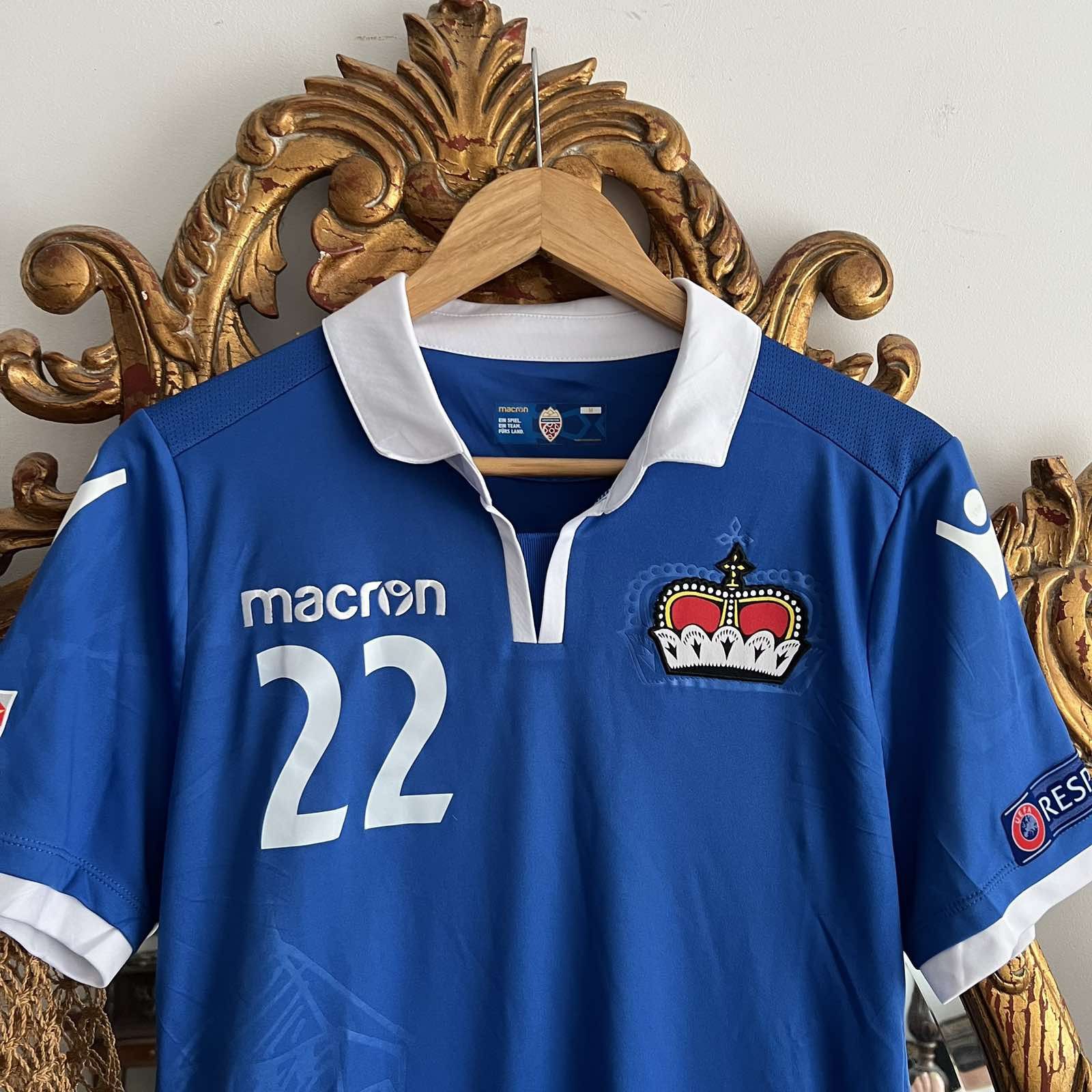 Macron Macron National Team Liechtenstein Soccer jersey Sz M Size US M / EU 48-50 / 2 - 3 Thumbnail
