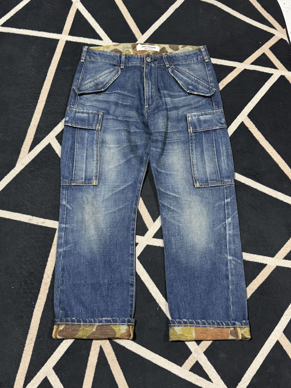 Junya Watanabe Junya Watanabe Comme Des Garcons Camouflage Denim Cargo Size US 30 / EU 46 - 1 Thumbnail