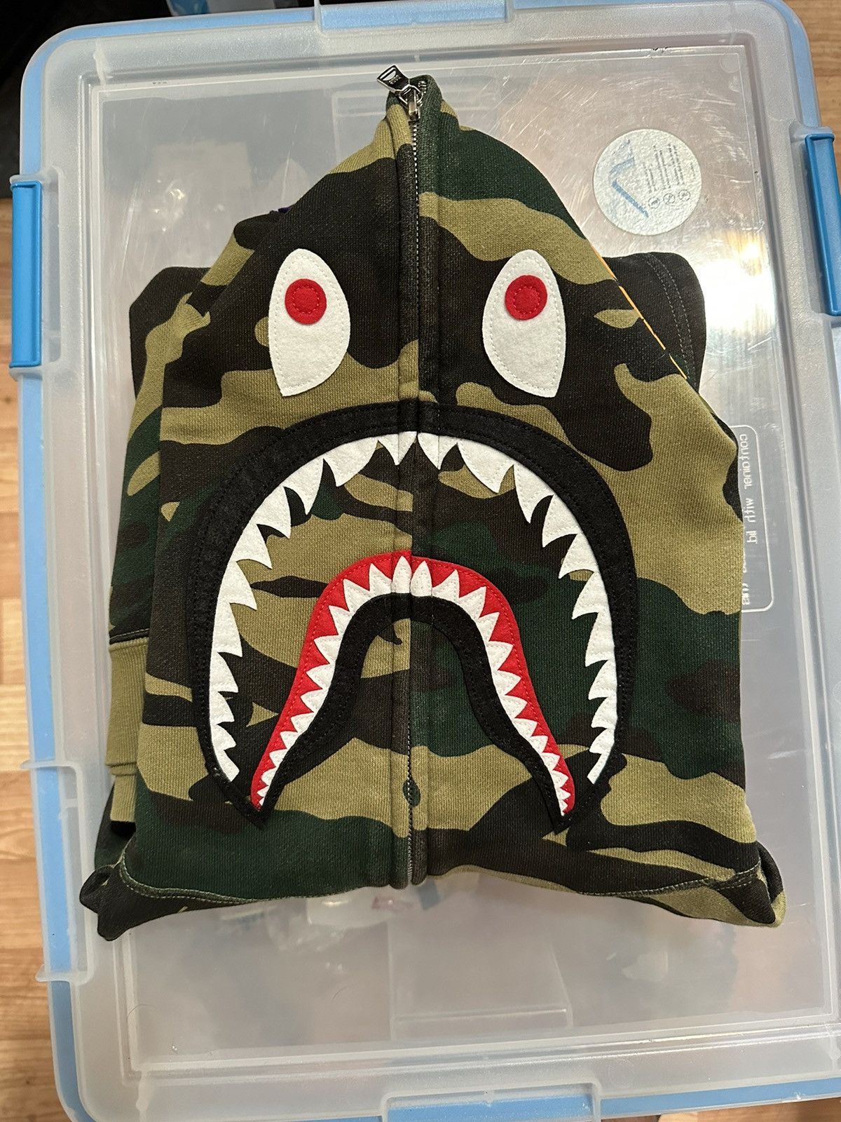 Bape Woodland Camo Shark Full Zip Hoodie Size US M / EU 48-50 / 2 - 2 Thumbnail
