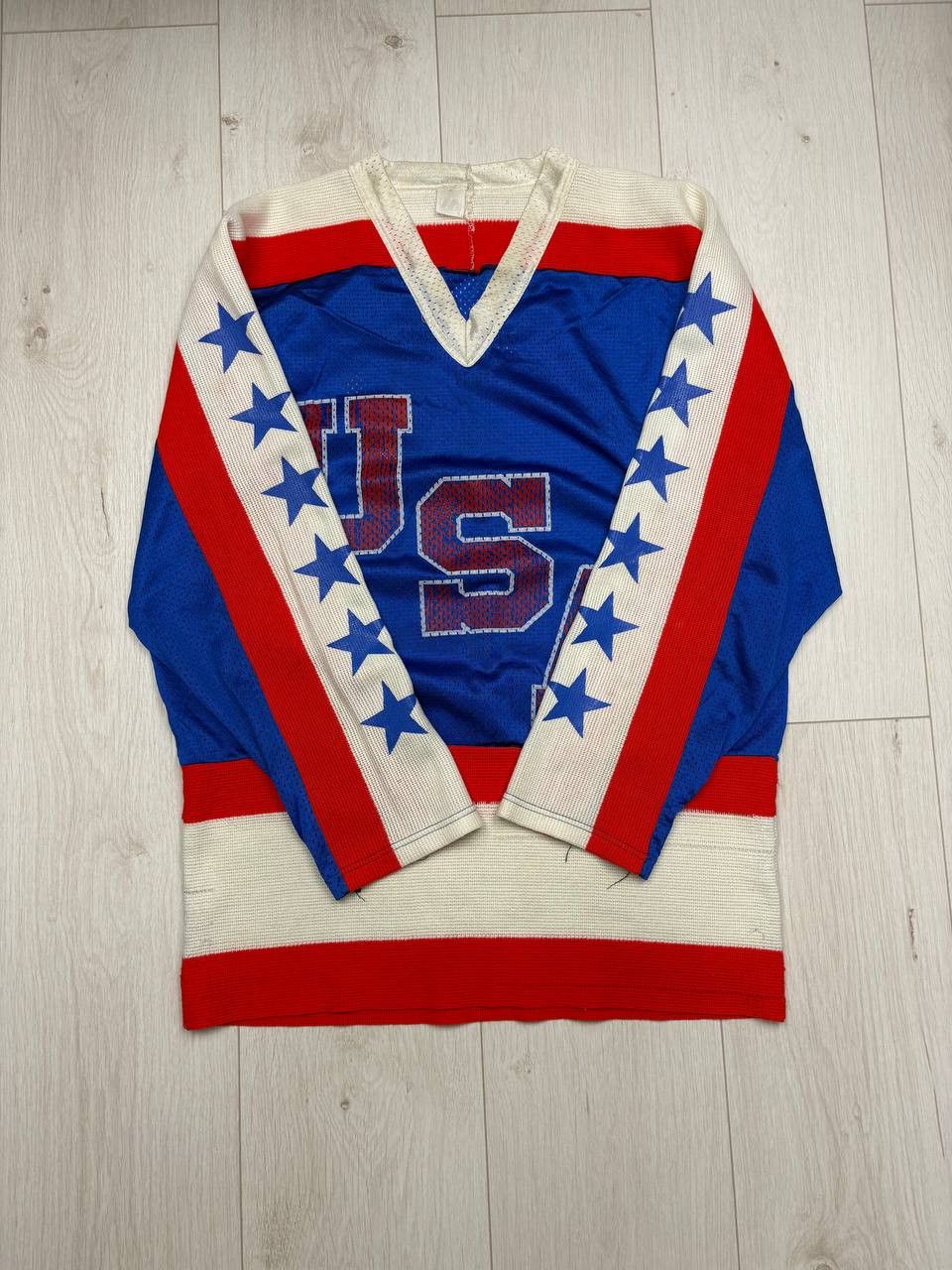 NHL Vintage 1970’s USA Hockey Jersey Small made in ITALY Size US S / EU 44-46 / 1 - 4 Thumbnail