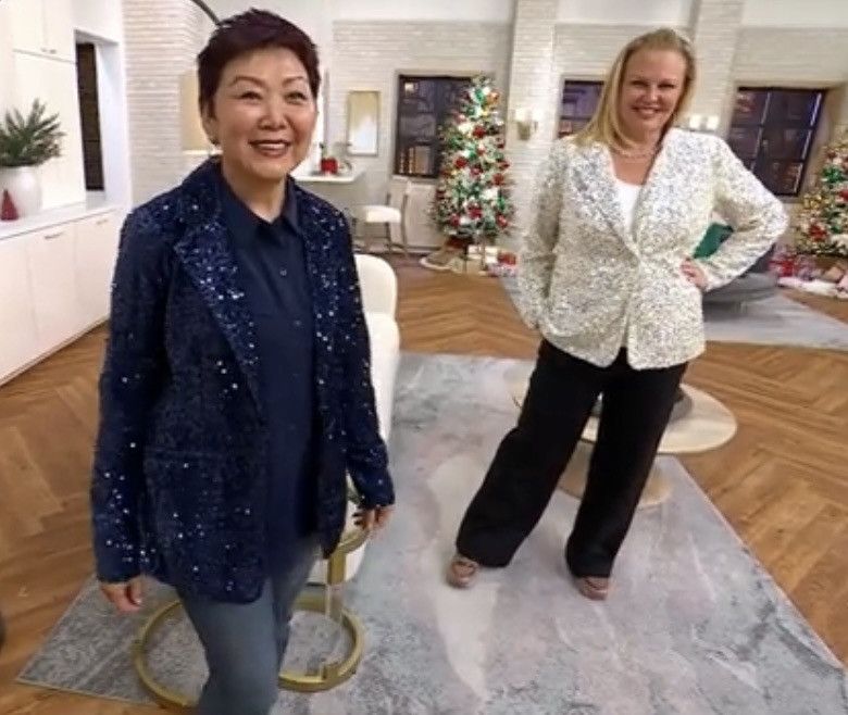 Joan Rivers Joan Rivers Red Carpet Vtg Plus Navy Sequin Single Blazer Size XXL / US 16-18 / IT 52-54 - 8 Thumbnail