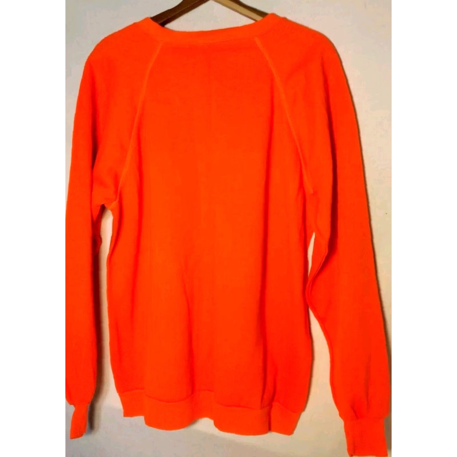 Vintage VINTAGE Sneakers Washington DC Sweatshirt Men XL Crew Neck Raglan Orange Knit Sweatshirt, Long Sleeve, Pullover, Acrylic, Solid, DC Theme, Vintage Size US XL / EU 56 / 4 - 2 Thumbnail