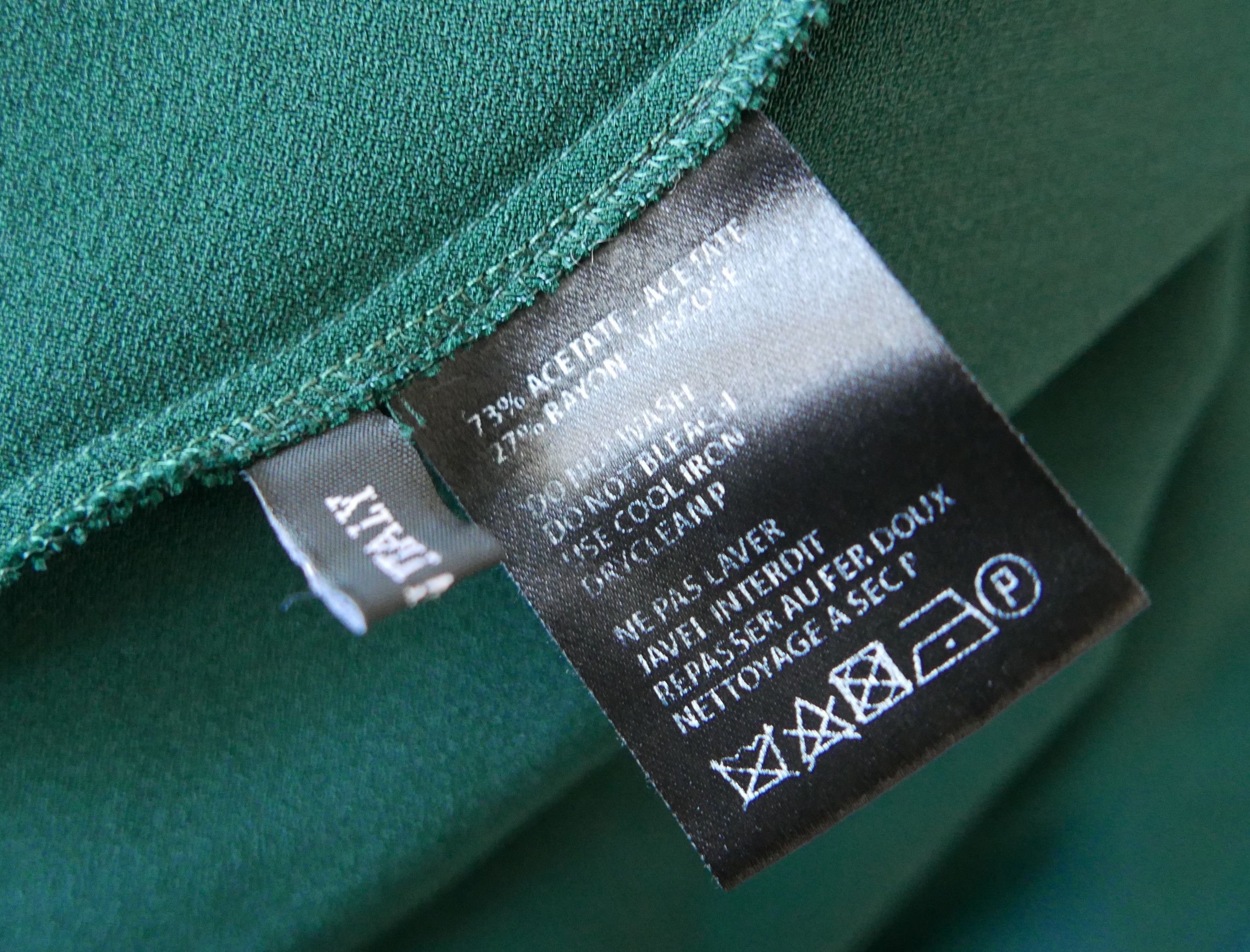 Haider Ackermann Haider Ackerman Fall 2017 Green Satin Long Sleeve Bias Dress Size XS / US 0-2 / IT 36-38 - 9 Thumbnail