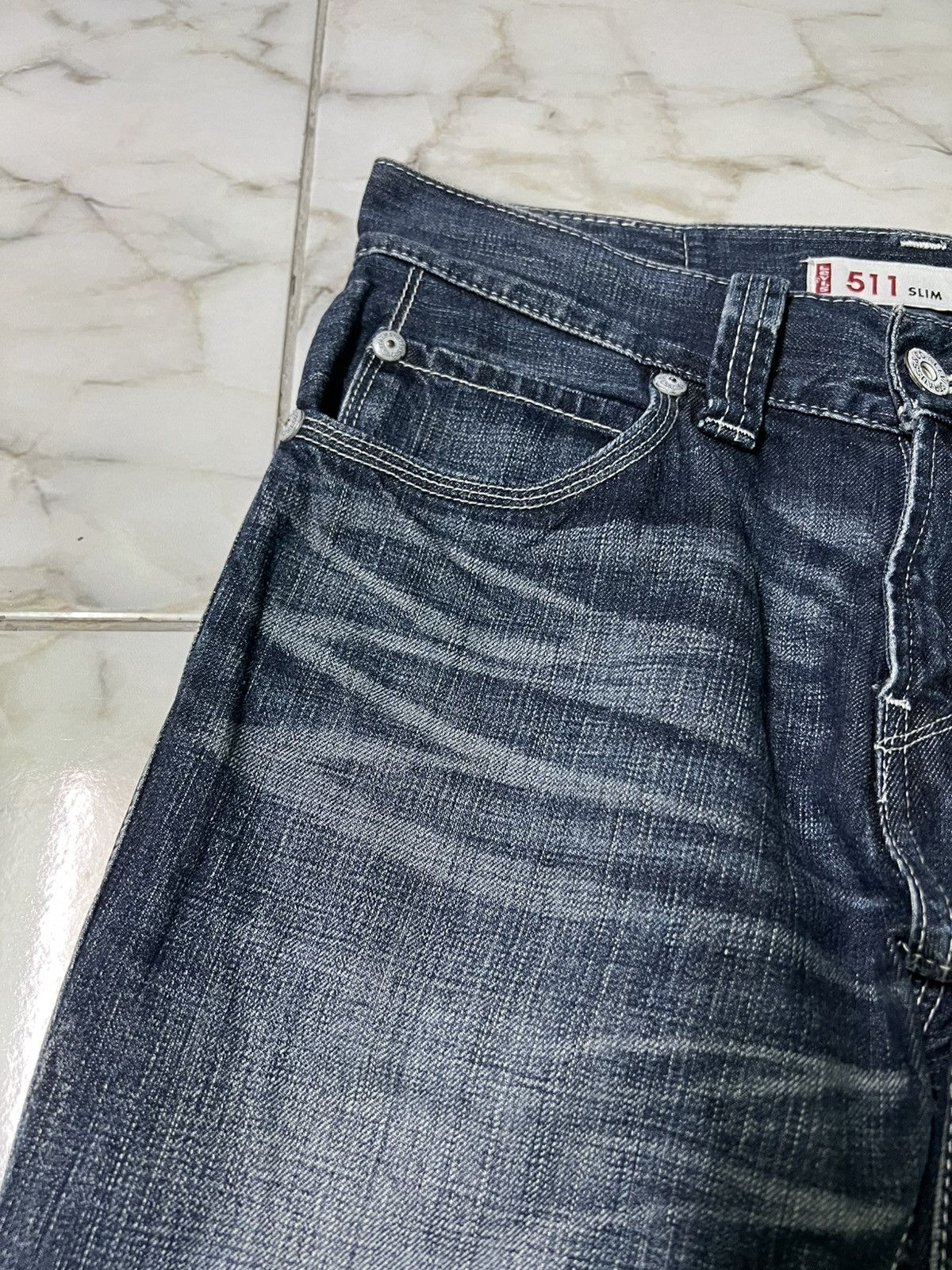 Levi's Vintage Levis 511 Distressed Washed Jean Size US 30 / EU 46 - 7 Thumbnail