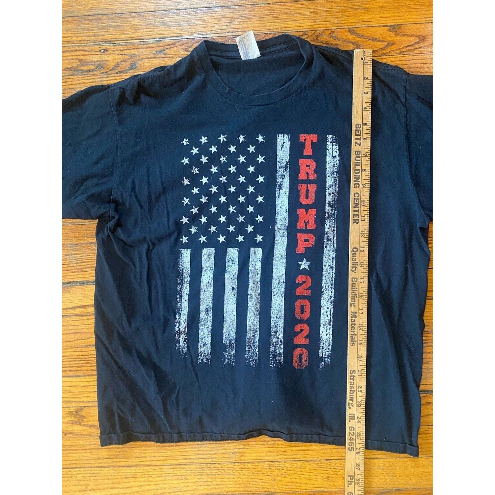 Other Port Company Trump 2020 American Flag Black T Shirt Mens XL Size US XL / EU 56 / 4 - 7 Thumbnail