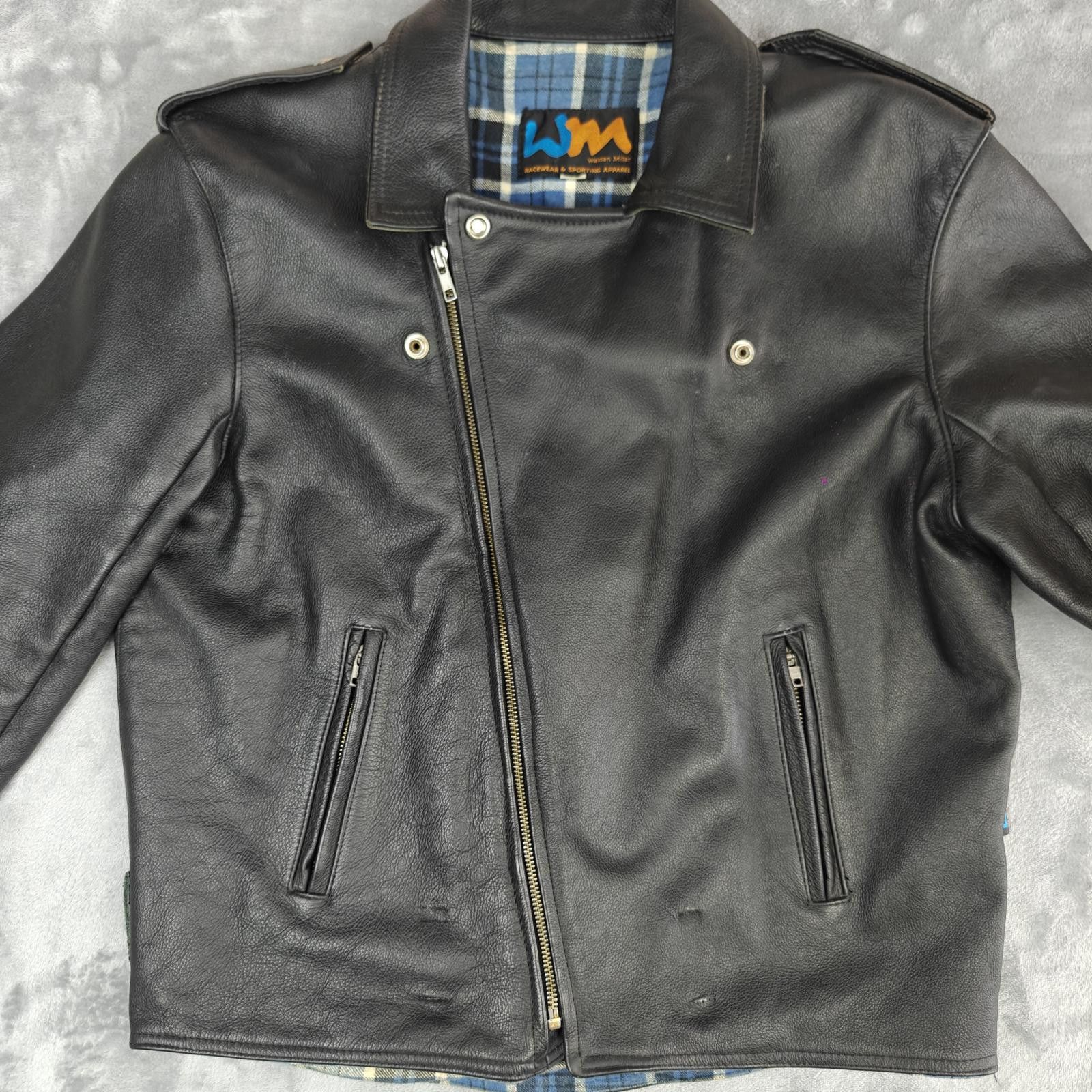Other Walden Miller Leather Motorcycle Jacket Men's Size 42 Black Size US L / EU 52-54 / 3 - 3 Thumbnail