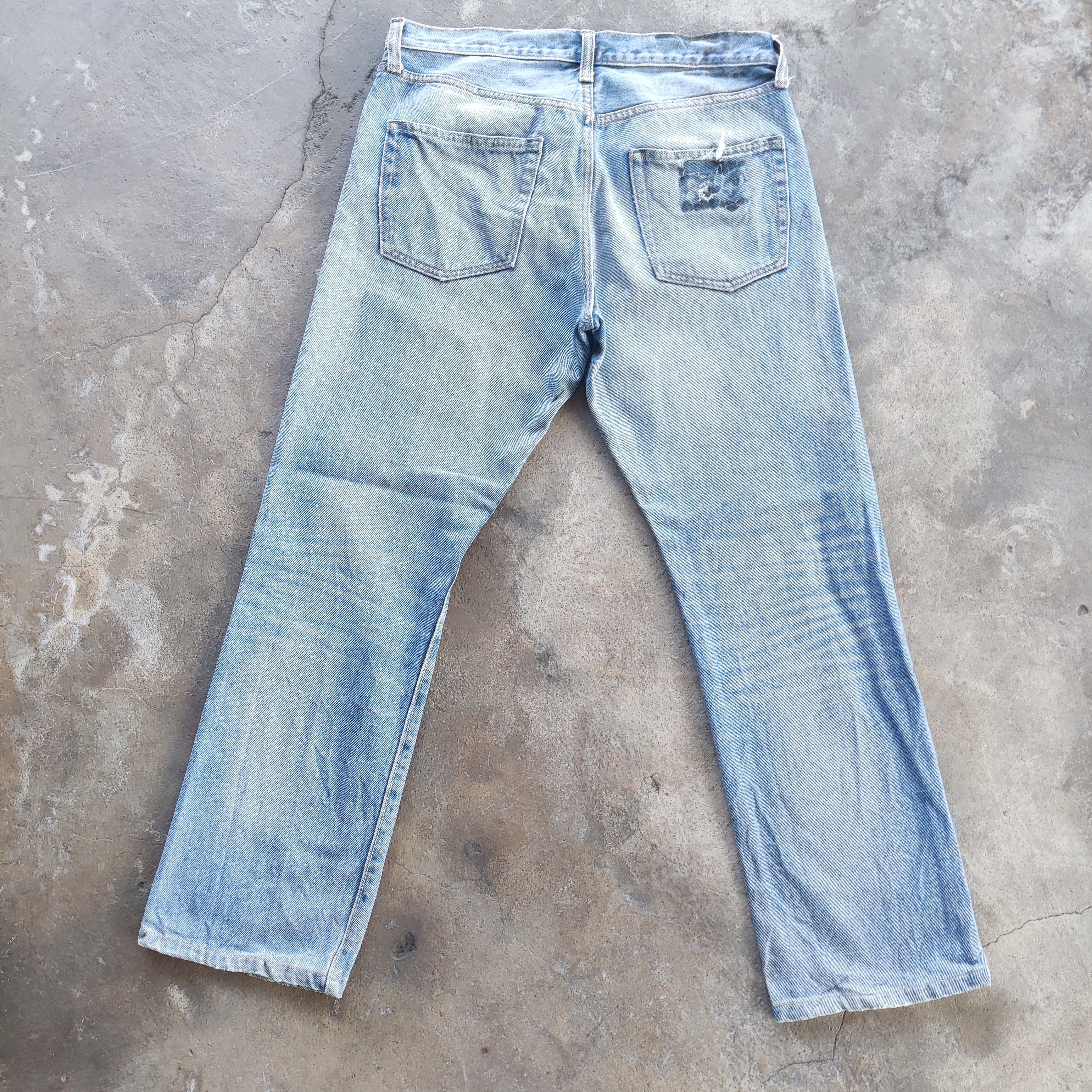 GU Vintage GU Brand Straight Jeans Faded Ripped Pants Size US 34 / EU 50 - 8 Thumbnail