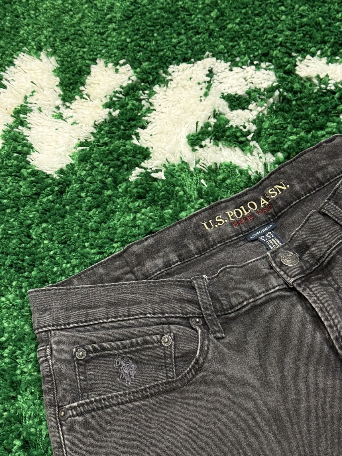 U.S. Polo Assn. × Vintage U.S. Polo Assn. Black / Grey Denim Jeans Sz. 38 x 32 Size US 38 / EU 54 - 3 Thumbnail