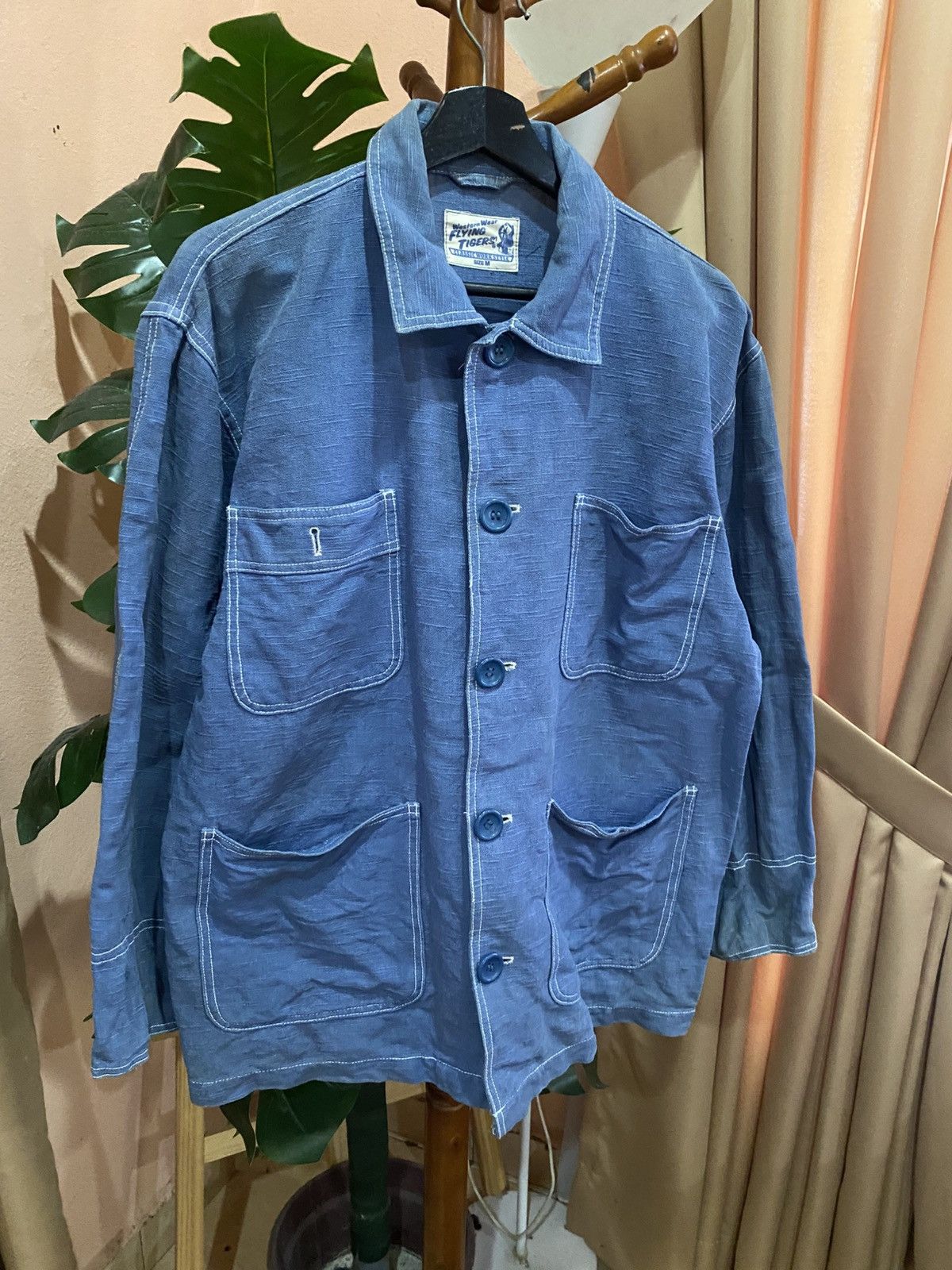 Japanese Brand VINTAGE FLYING TIGERS CHORE JACKET Size US M / EU 48-50 / 2 - 3 Thumbnail