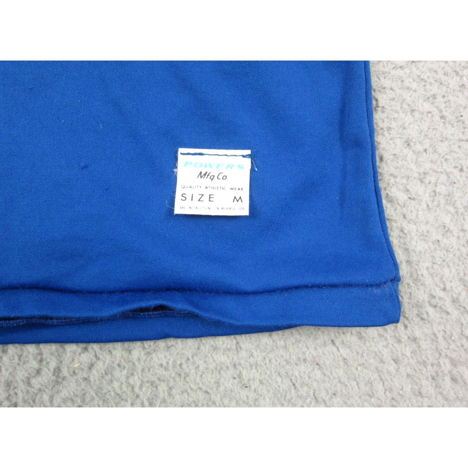 Vintage Powers Polo Shirt Mens M Blue Vintage 60s 70s Golf Made in USA Short Sleeve Collared Leather? Size US M / EU 48-50 / 2 - 3 Thumbnail