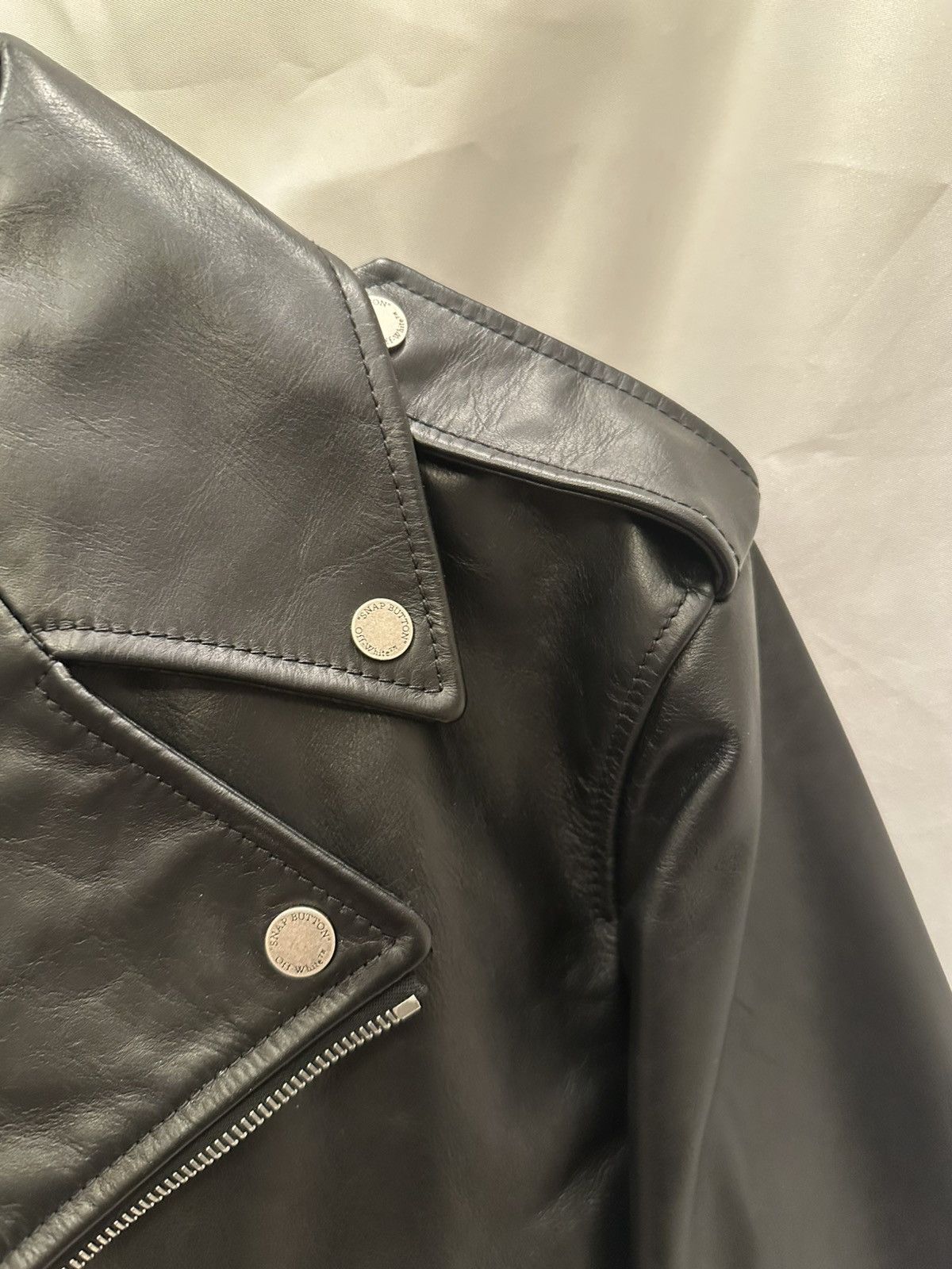 Off-White OFF-WHITE Leather Jacket Size US M / EU 48-50 / 2 - 7 Thumbnail