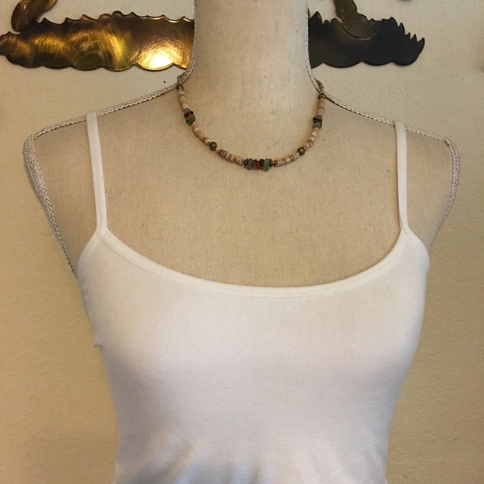 Vintage Vintage agate with gold tone rose accents necklace Size ONE SIZE - 3 Thumbnail
