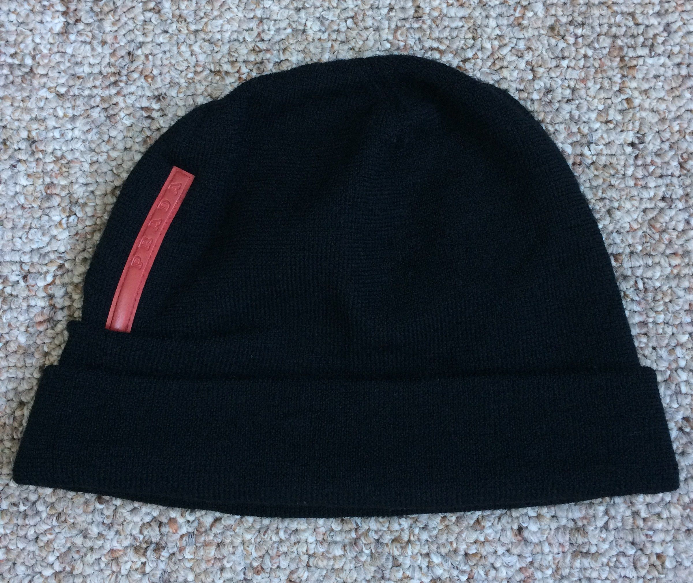 Prada Prada Sport 00s Beanie Wool Hat Red Label Logo | Grailed