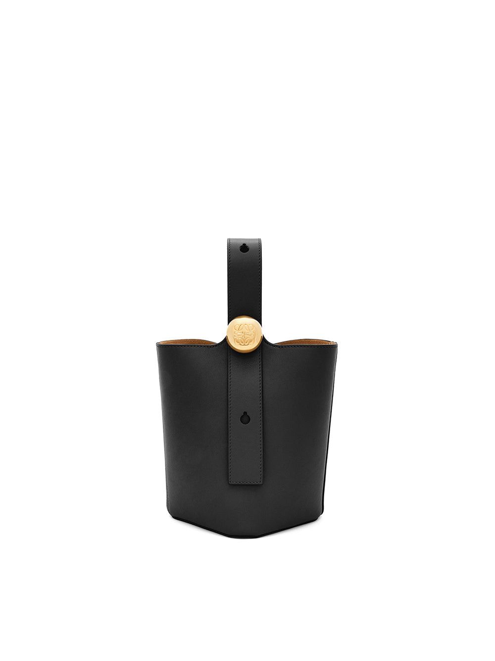 image of Loewe Mini Pebble Bucket Bag in Black, Women's