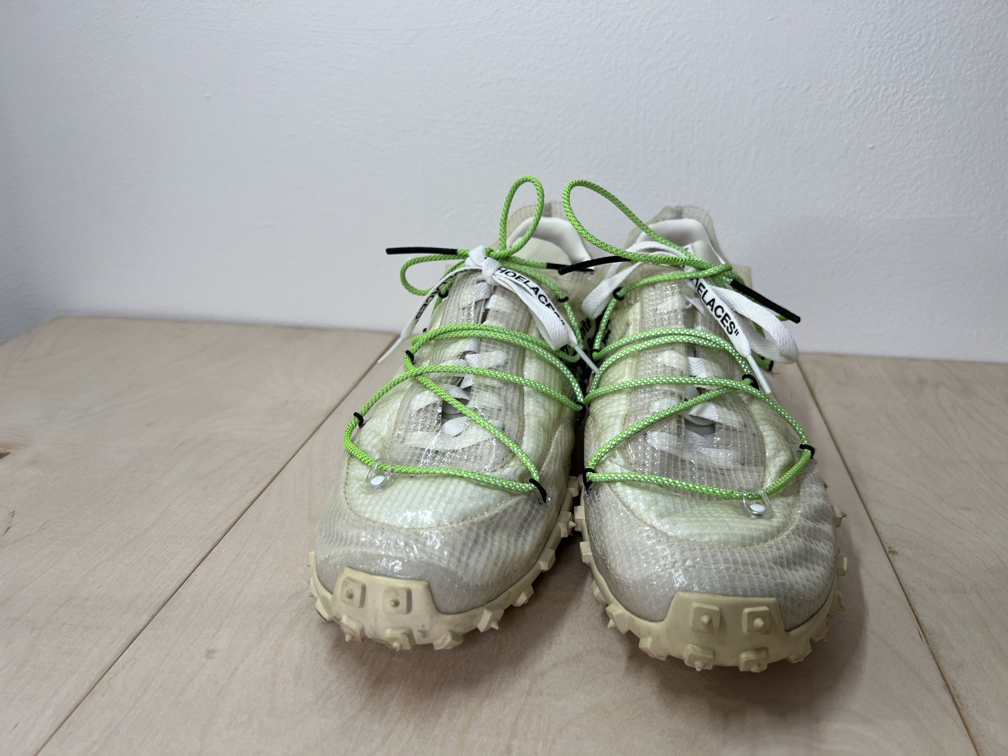 Nike Nike Off-White x Waffle Racer 'Electric Green' Size US 11 / EU 44 - 8 Thumbnail